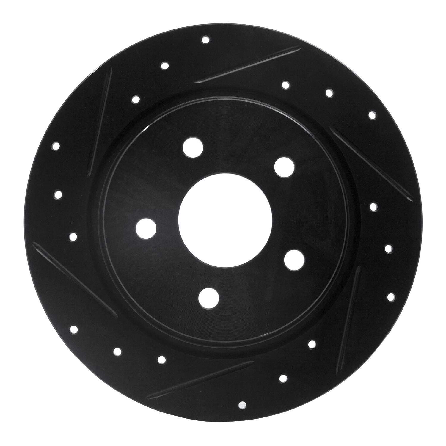 DYN 633-58038L DFC Brake Rotor - Drilled and Slotted - Black