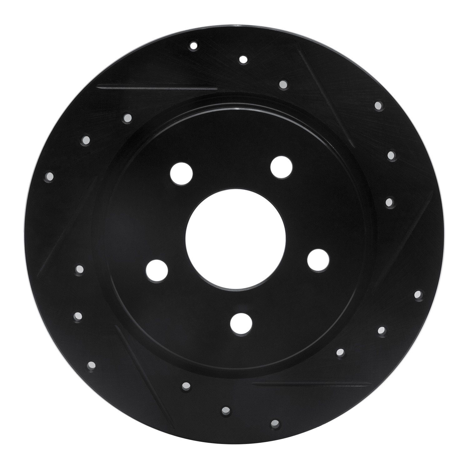 DYN 633-58038R DFC Brake Rotor - Drilled and Slotted - Black