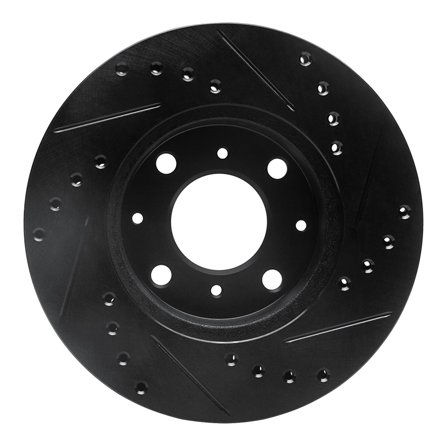 DYN 633-59012L DFC Brake Rotor - Drilled and Slotted - Black - Image 2