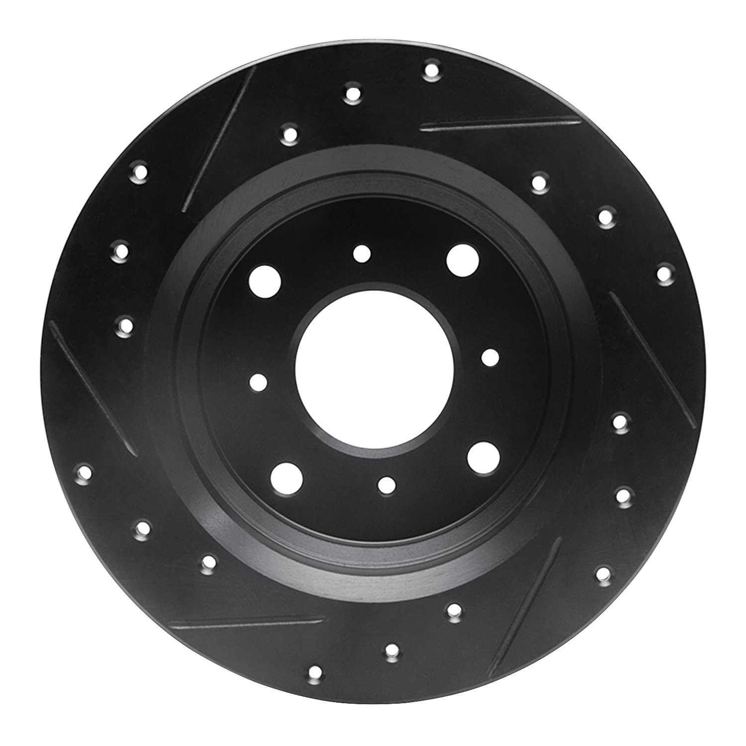 DYN 633-59013R DFC Brake Rotor - Drilled and Slotted - Black - Image 2