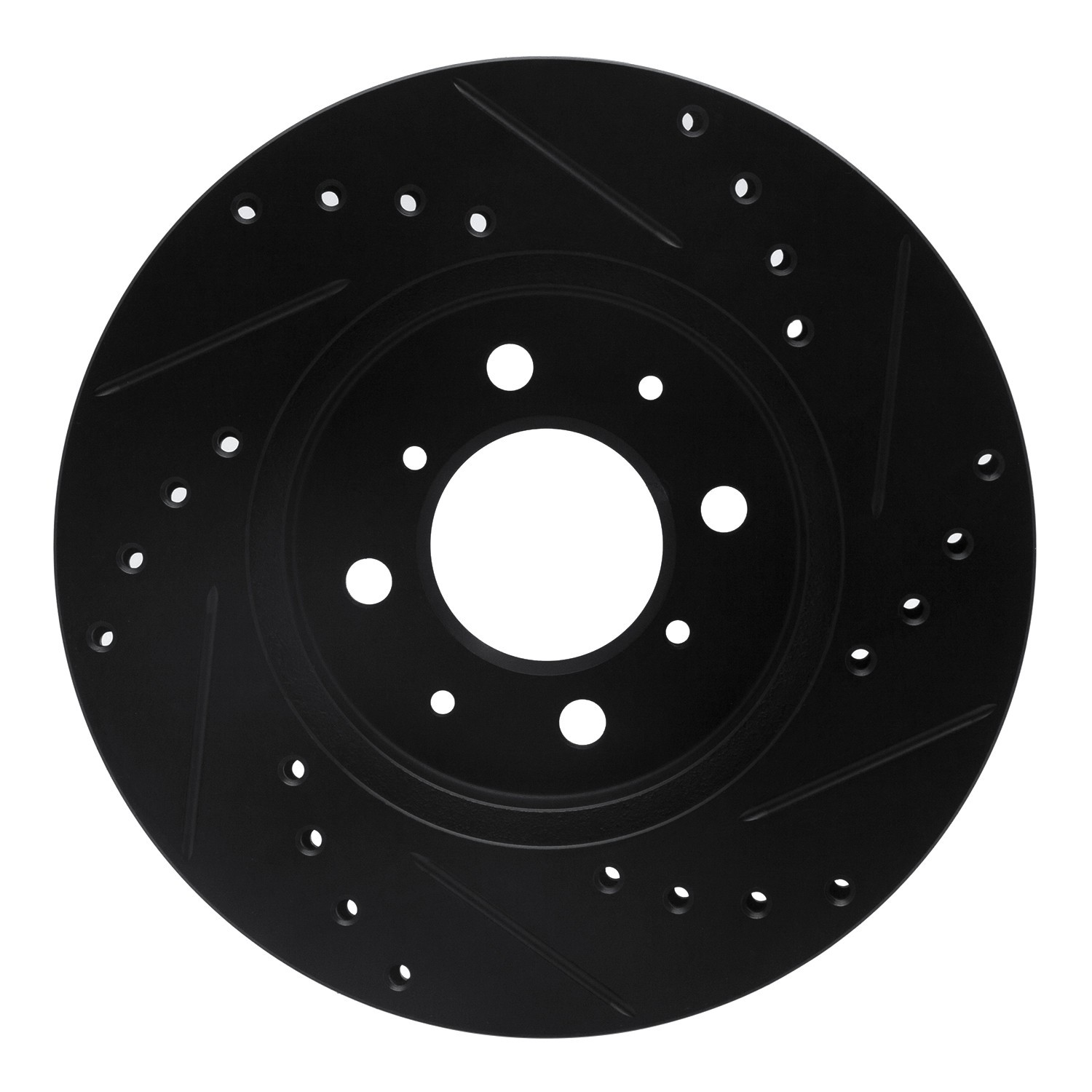 DYN 633-59016L DFC Brake Rotor - Drilled and Slotted - Black - Image 2