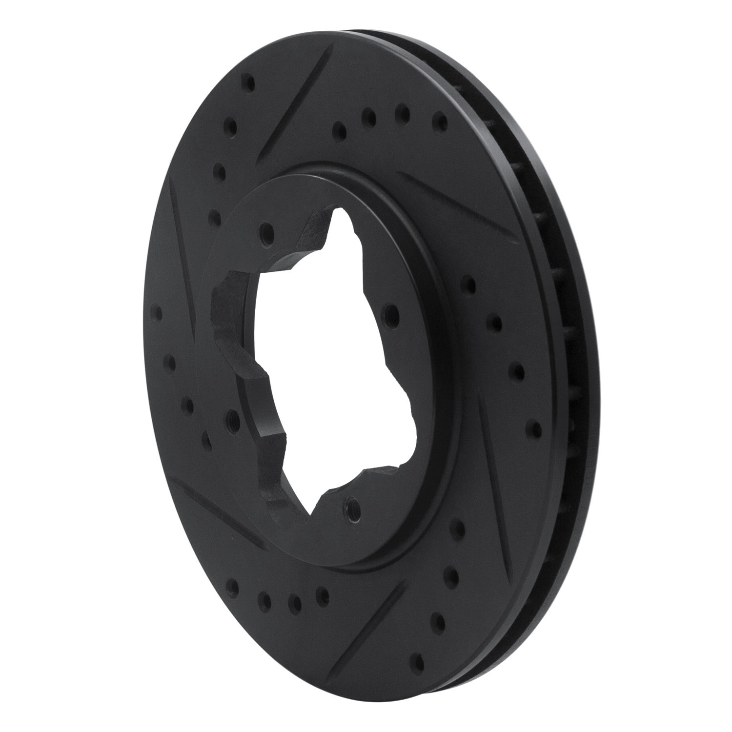DYN 633-59017L DFC Brake Rotor - Drilled and Slotted - Black