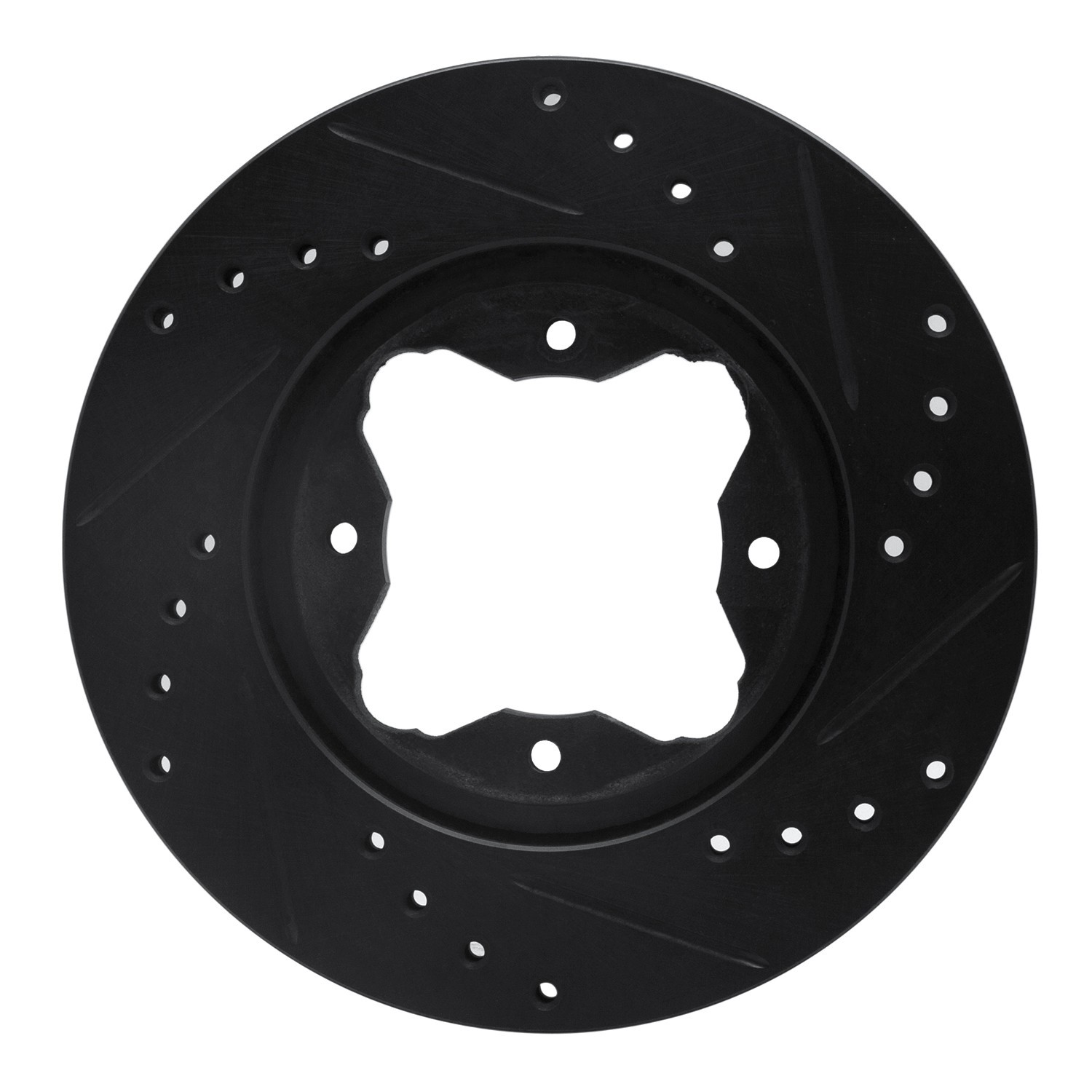 DYN 633-59017L DFC Brake Rotor - Drilled and Slotted - Black - Image 2
