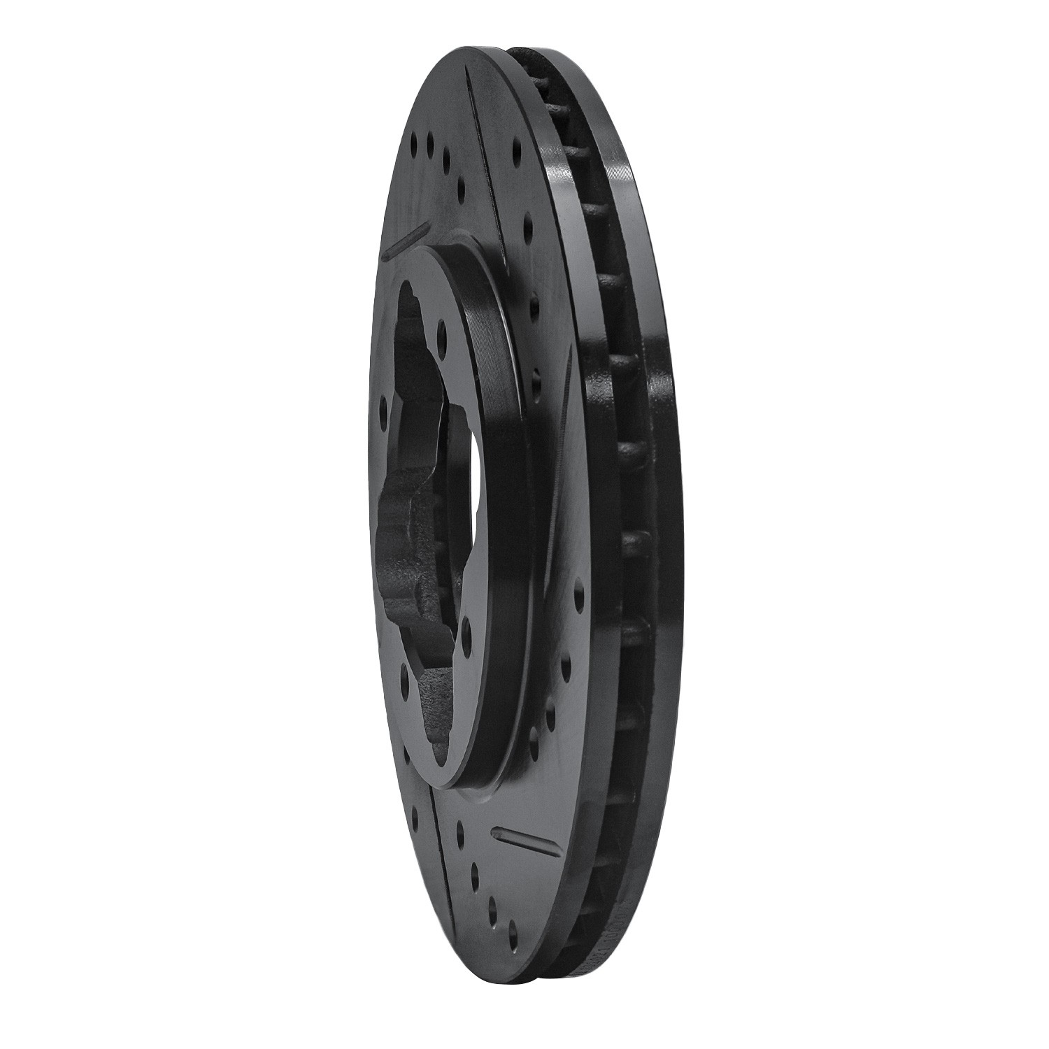 DYN 633-59017R DFC Brake Rotor - Drilled and Slotted - Black
