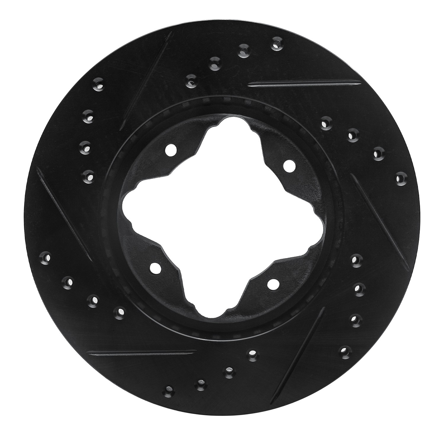 DYN 633-59017R DFC Brake Rotor - Drilled and Slotted - Black - Image 2