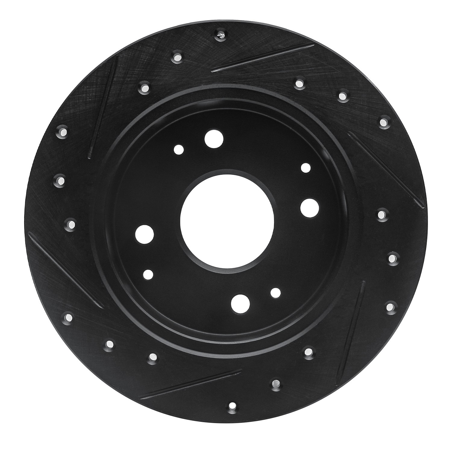 DYN 633-59019R DFC Brake Rotor - Drilled and Slotted - Black - Image 2