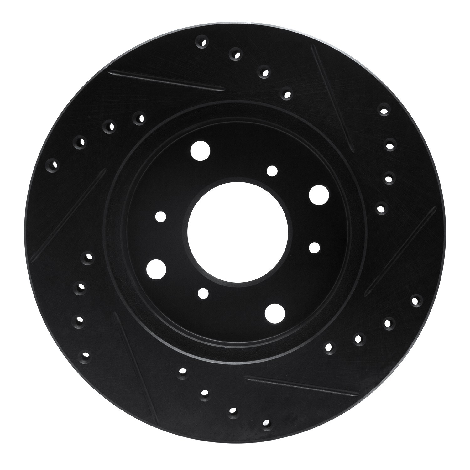 DYN 633-59023L DFC Brake Rotor - Drilled and Slotted - Black - Image 2