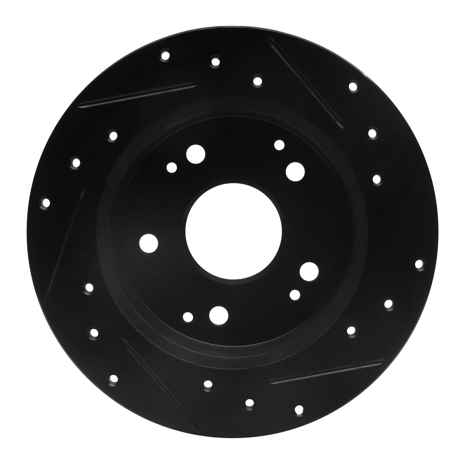 DYN 633-59026L DFC Brake Rotor - Drilled and Slotted - Black - Image 2