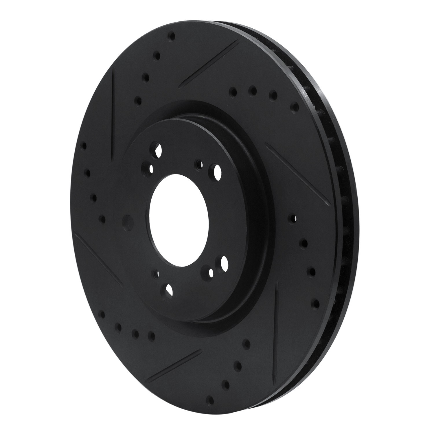 DYN 633-59027L DFC Brake Rotor - Drilled and Slotted - Black