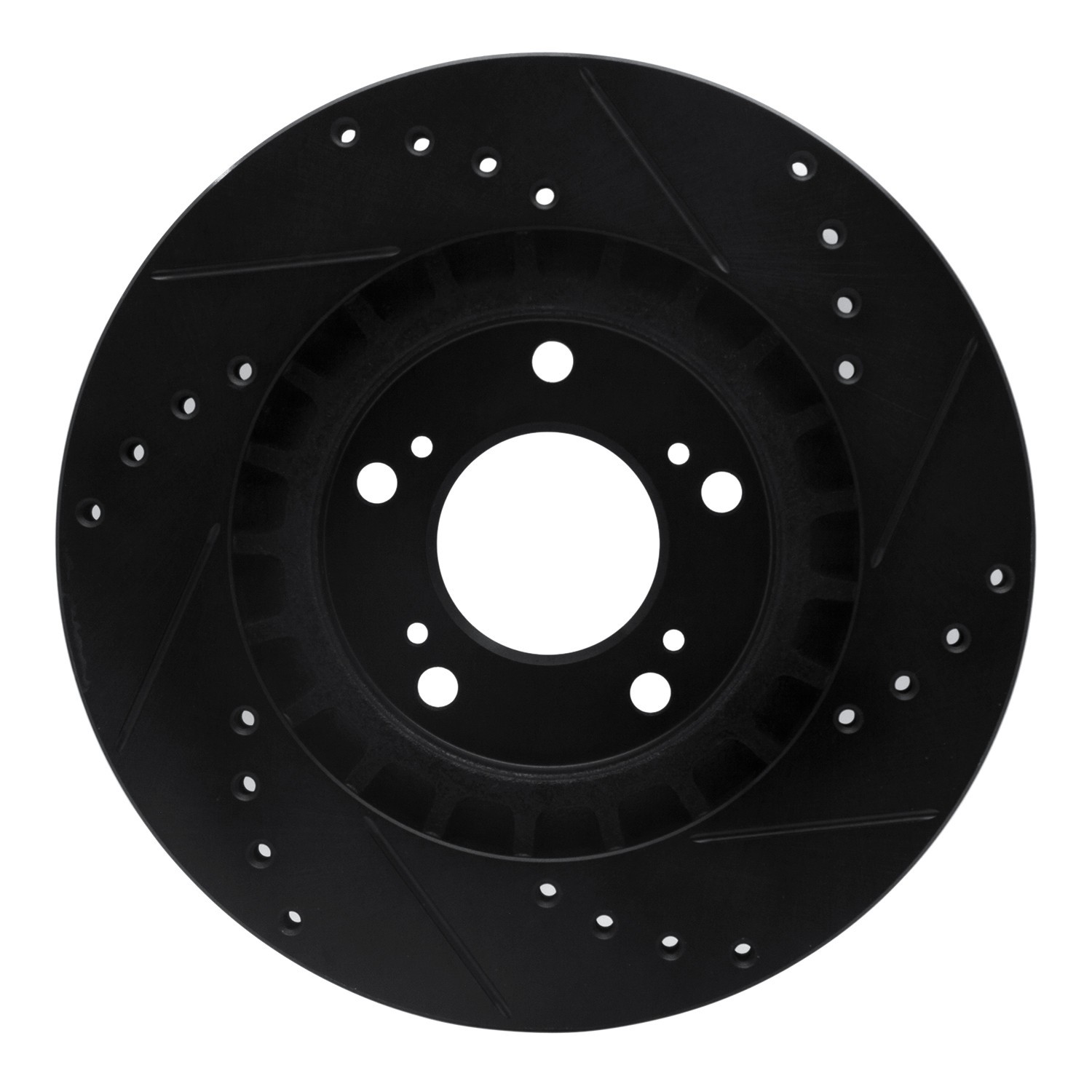 DYN 633-59027L DFC Brake Rotor - Drilled and Slotted - Black - Image 2
