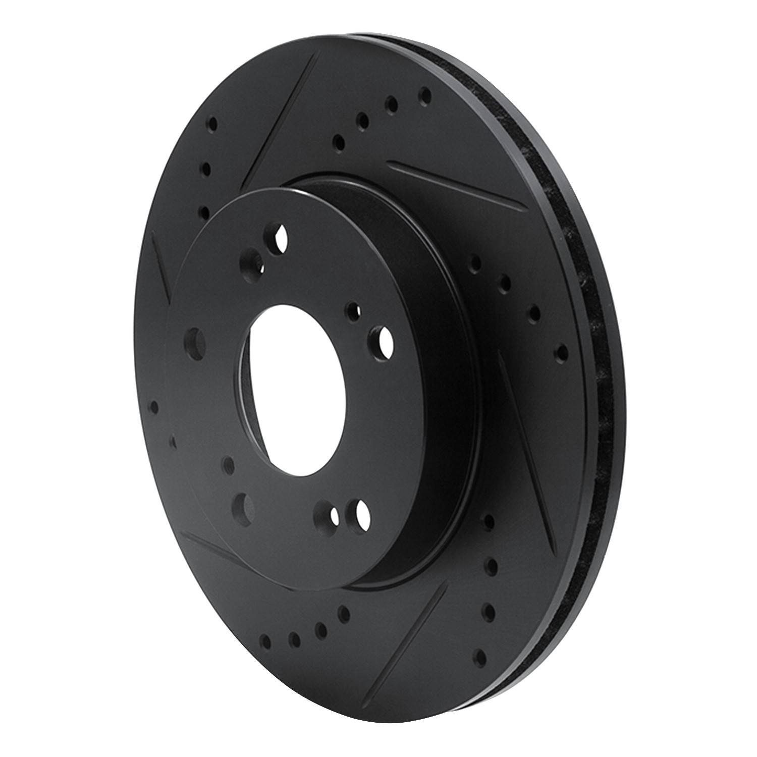 DYN 633-59036L DFC Brake Rotor - Drilled and Slotted - Black