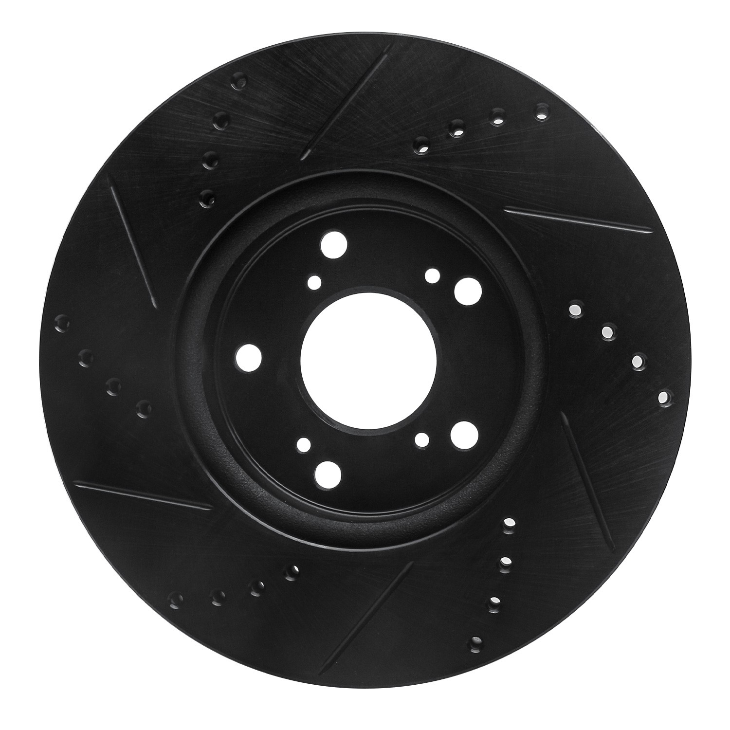 DYN 633-59037R DFC Brake Rotor - Drilled and Slotted - Black - Image 2