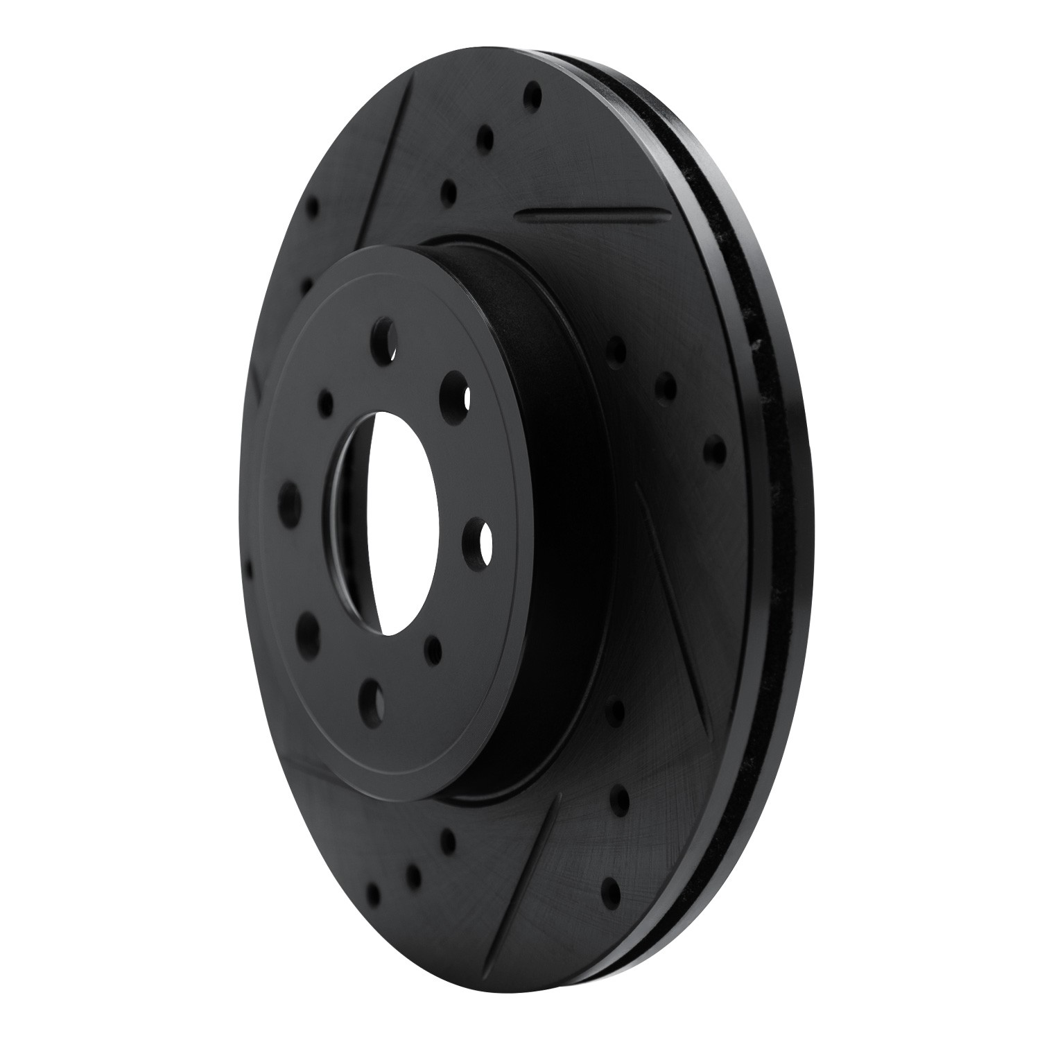 DYN 633-59038L DFC Brake Rotor - Drilled and Slotted - Black