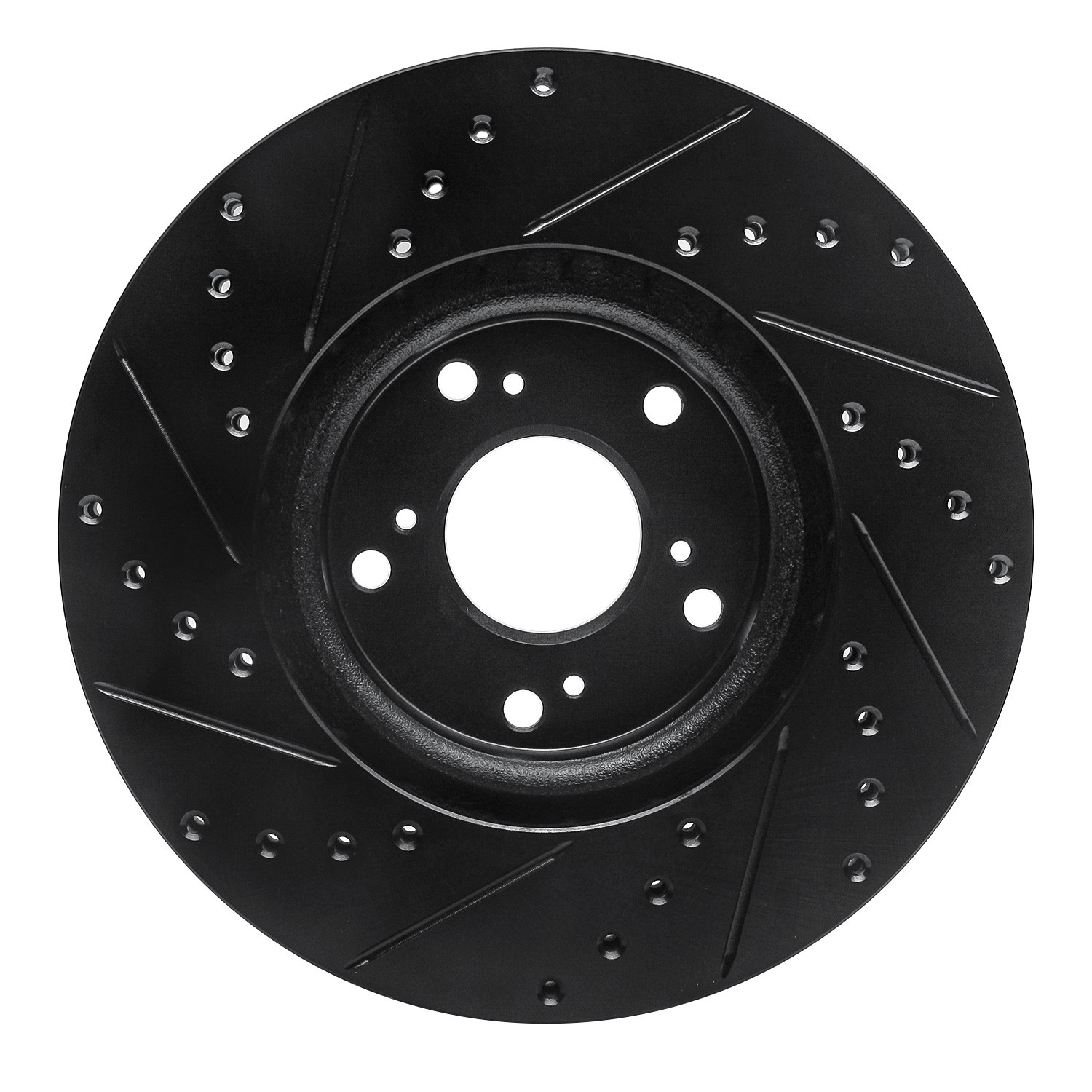 DYN 633-59045R DFC Brake Rotor - Drilled and Slotted - Black - Image 2