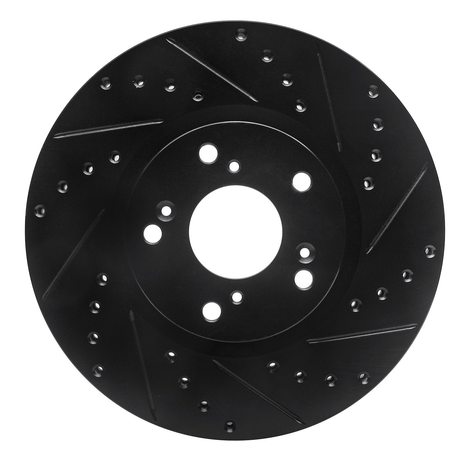 DYN 633-59045R DFC Brake Rotor - Drilled and Slotted - Black - Image 3