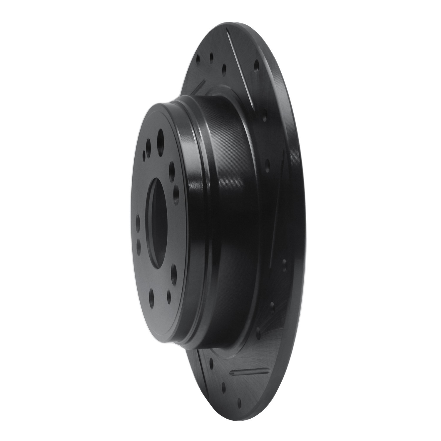 DYN 633-59046R DFC Brake Rotor - Drilled and Slotted - Black