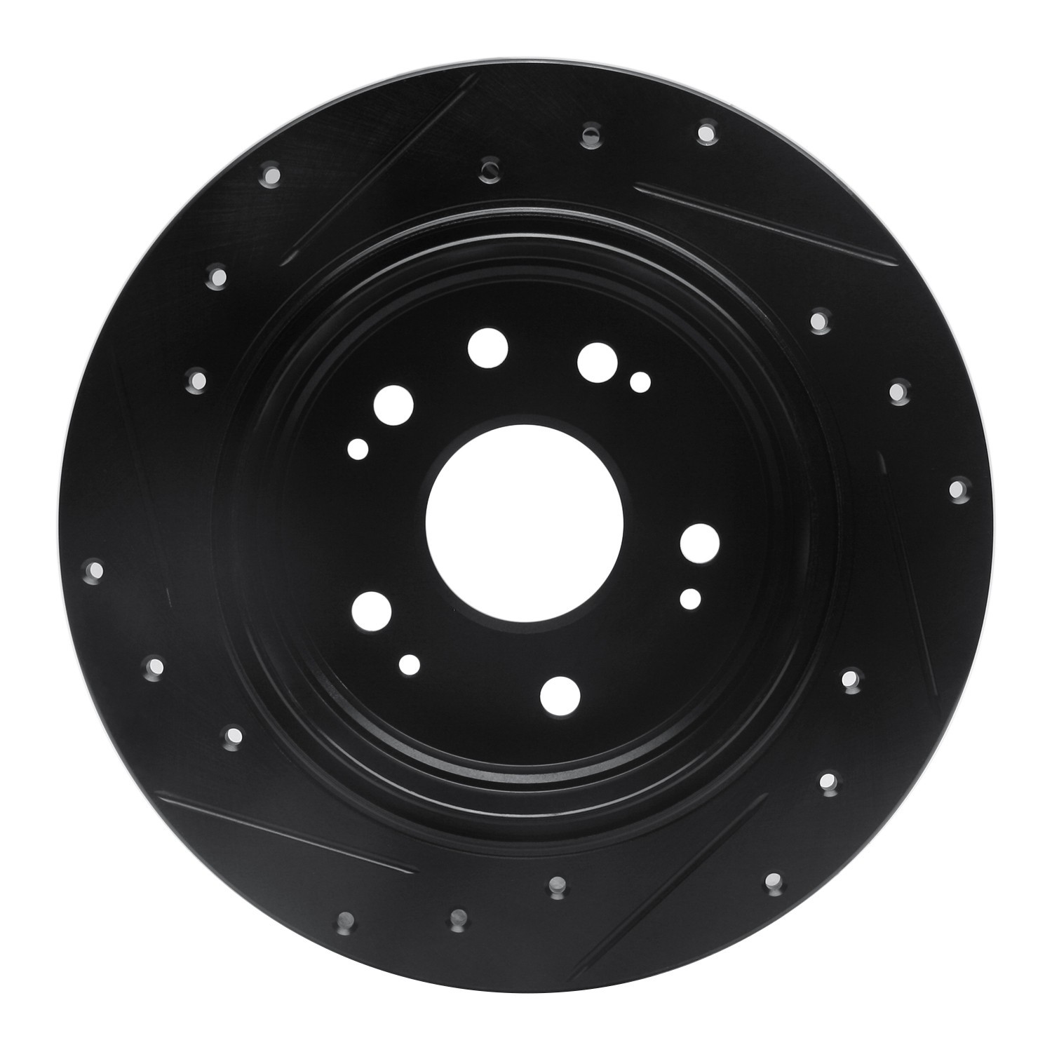 DYN 633-59046R DFC Brake Rotor - Drilled and Slotted - Black - Image 2