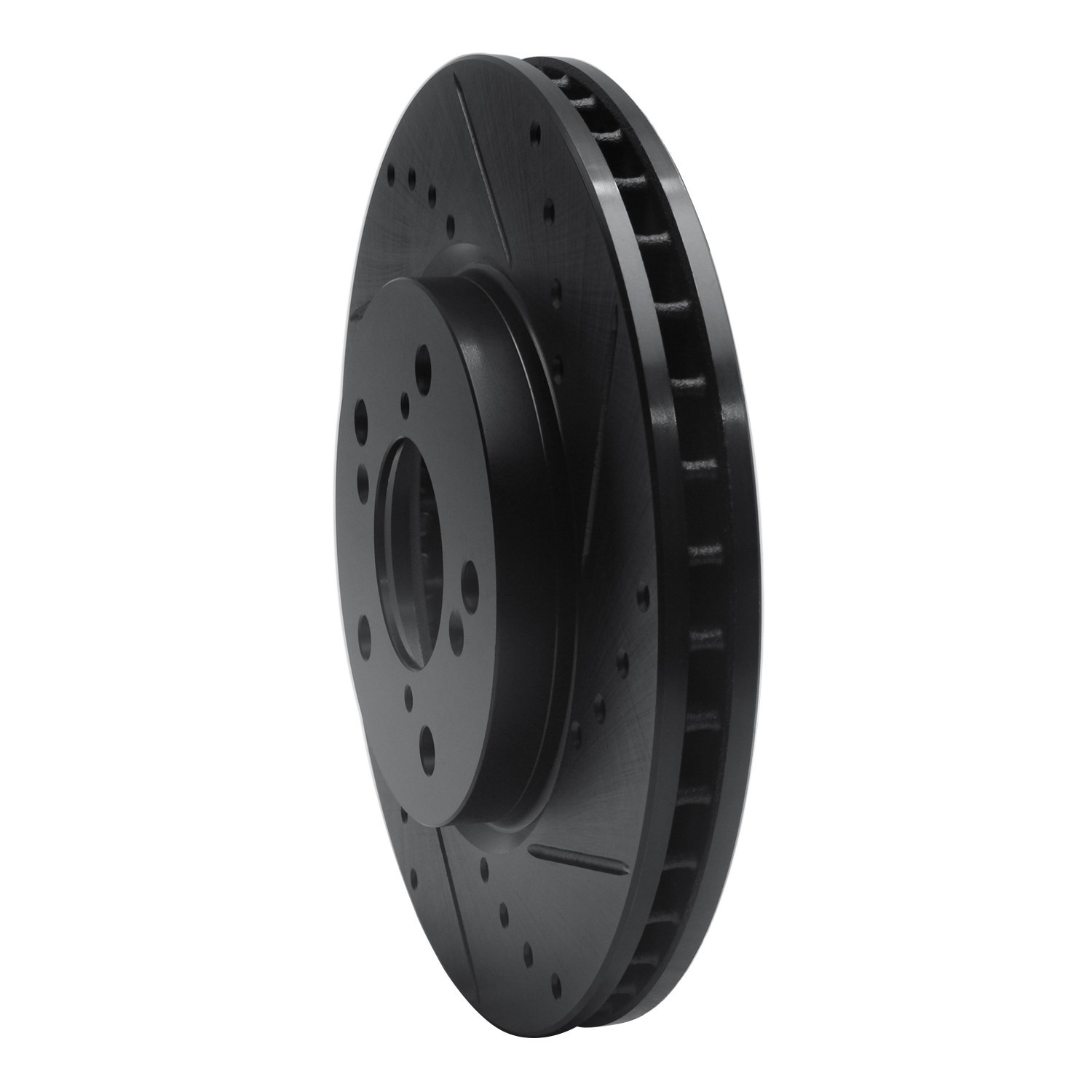 DYN 633-59049R DFC Brake Rotor - Drilled and Slotted - Black