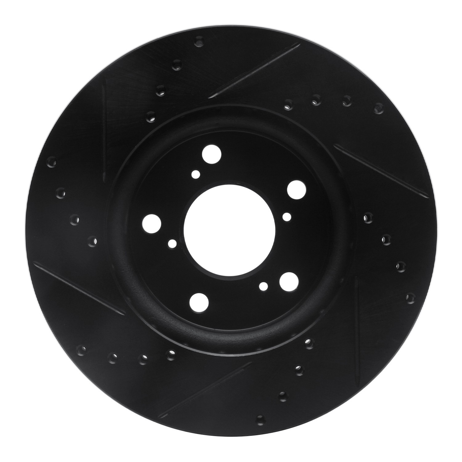 DYN 633-59049R DFC Brake Rotor - Drilled and Slotted - Black - Image 2