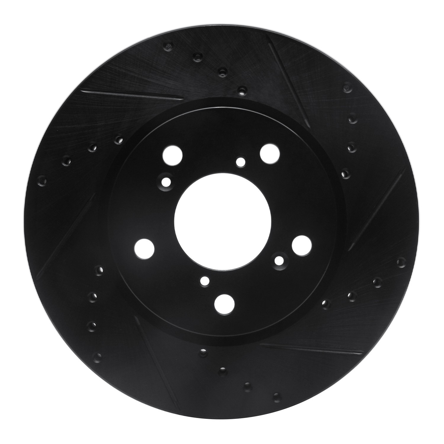 DYN 633-59049R DFC Brake Rotor - Drilled and Slotted - Black - Image 3
