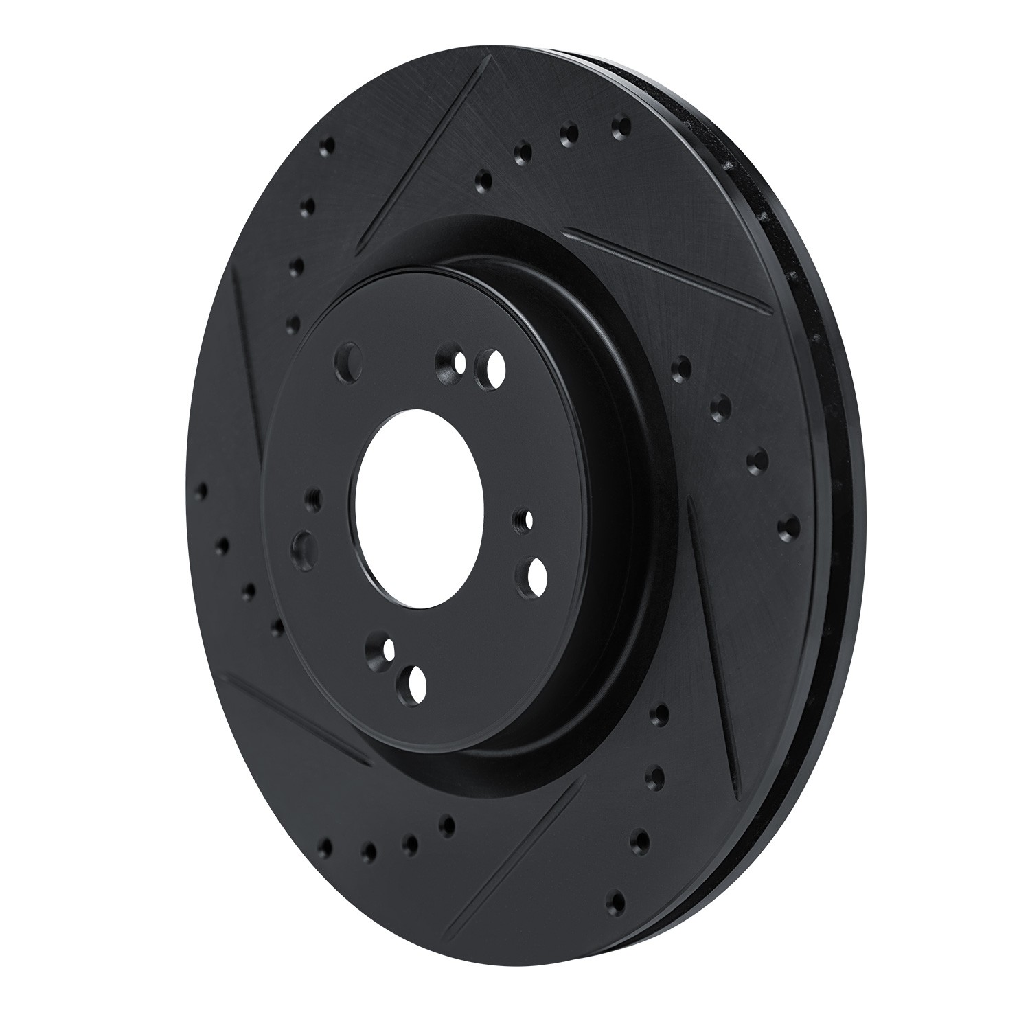 DYN 633-59057L DFC Brake Rotor - Drilled and Slotted - Black