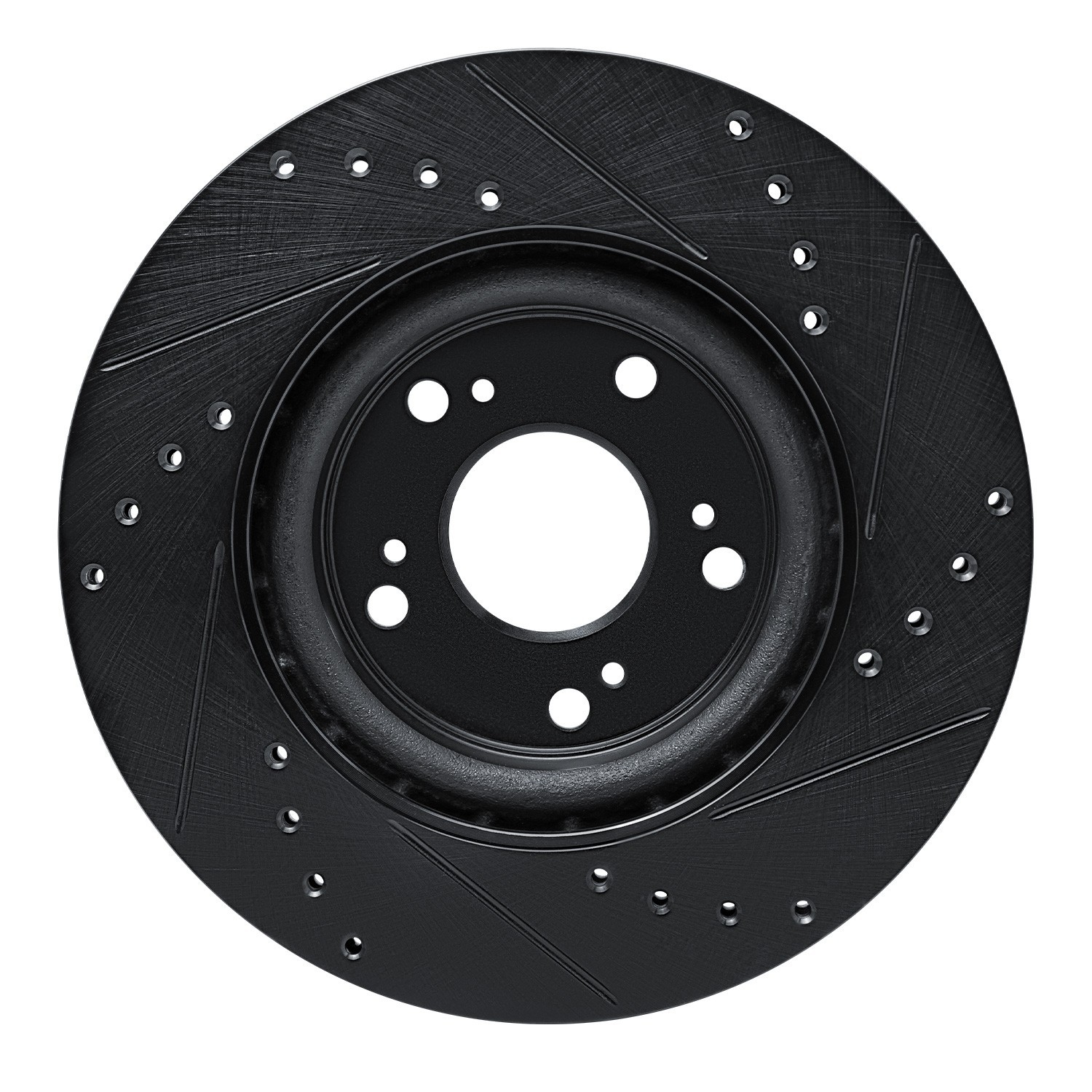DYN 633-59057L DFC Brake Rotor - Drilled and Slotted - Black - Image 2