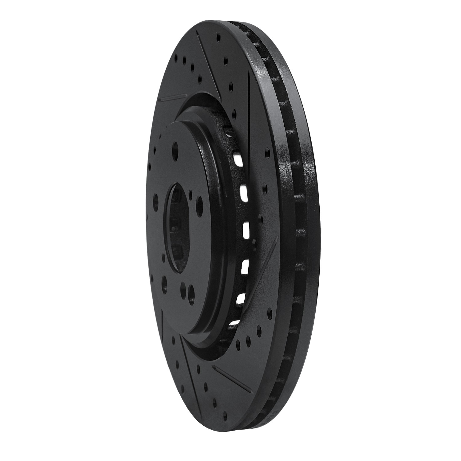 DYN 633-59058R DFC Brake Rotor - Drilled and Slotted - Black
