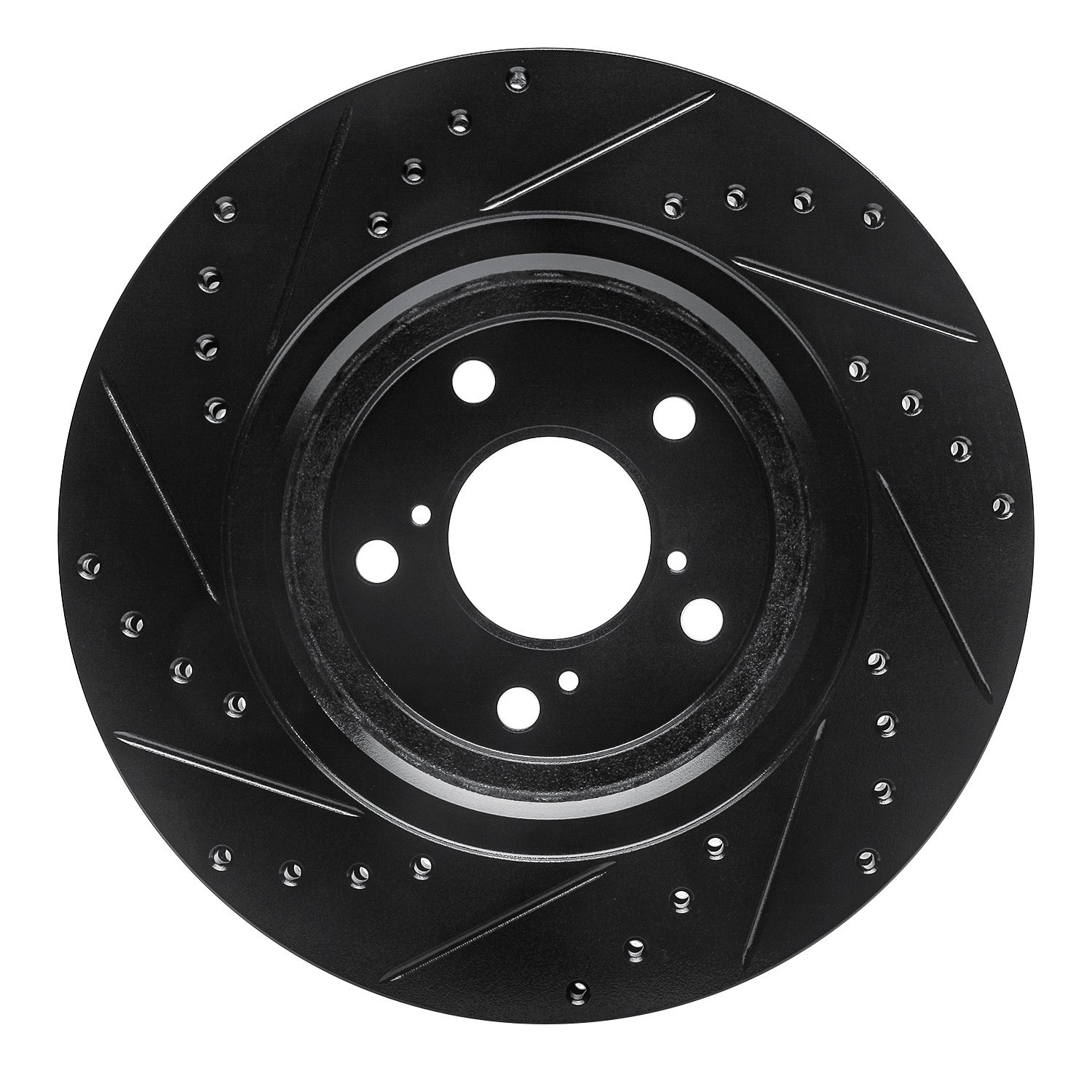 DYN 633-59058R DFC Brake Rotor - Drilled and Slotted - Black - Image 2