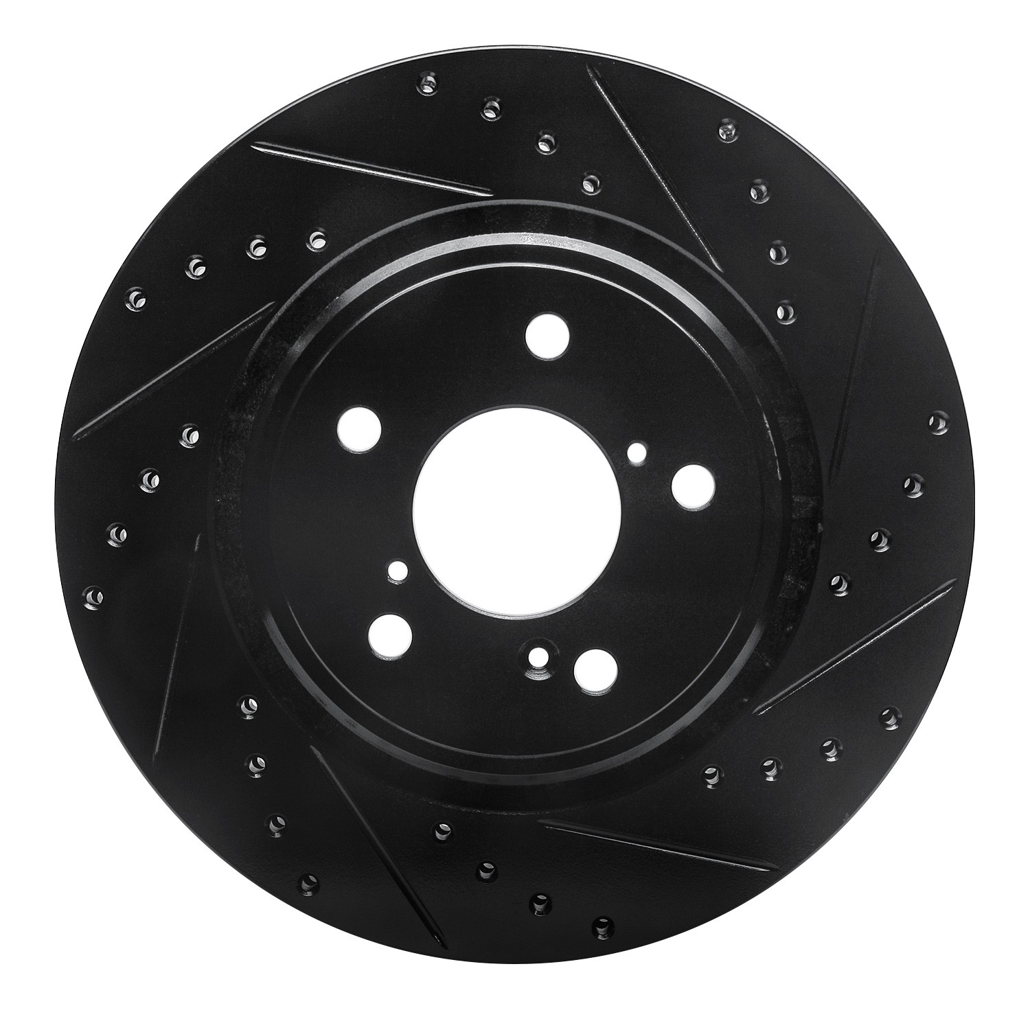 DYN 633-59058R DFC Brake Rotor - Drilled and Slotted - Black - Image 3