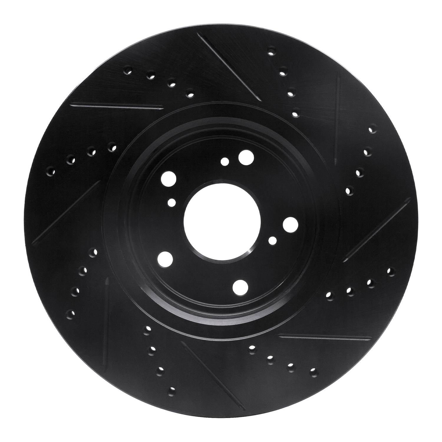 DYN 633-59063L DFC Brake Rotor - Drilled and Slotted - Black - Image 2