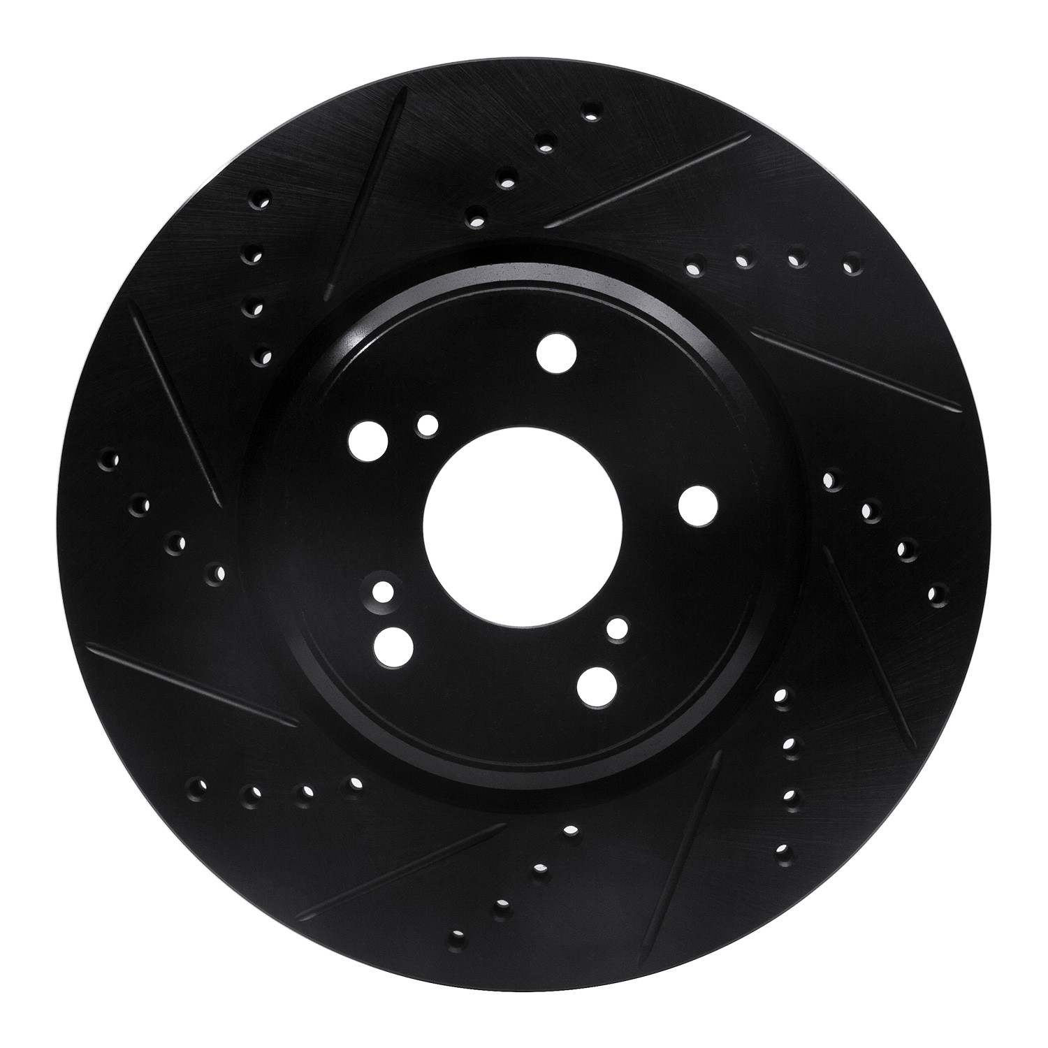 DYN 633-59063L DFC Brake Rotor - Drilled and Slotted - Black - Image 3