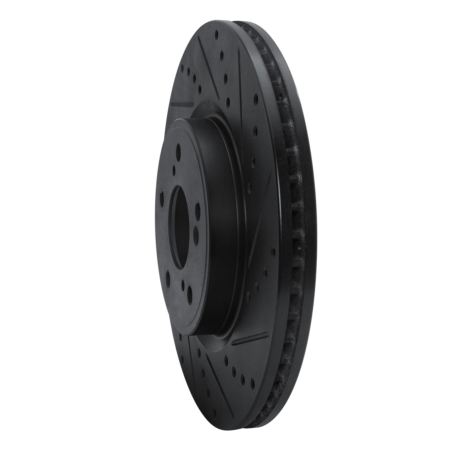 DYN 633-59064R DFC Brake Rotor - Drilled and Slotted - Black