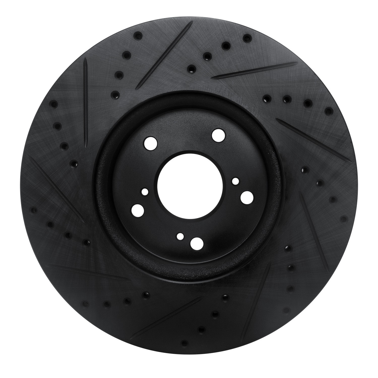 DYN 633-59064R DFC Brake Rotor - Drilled and Slotted - Black - Image 2