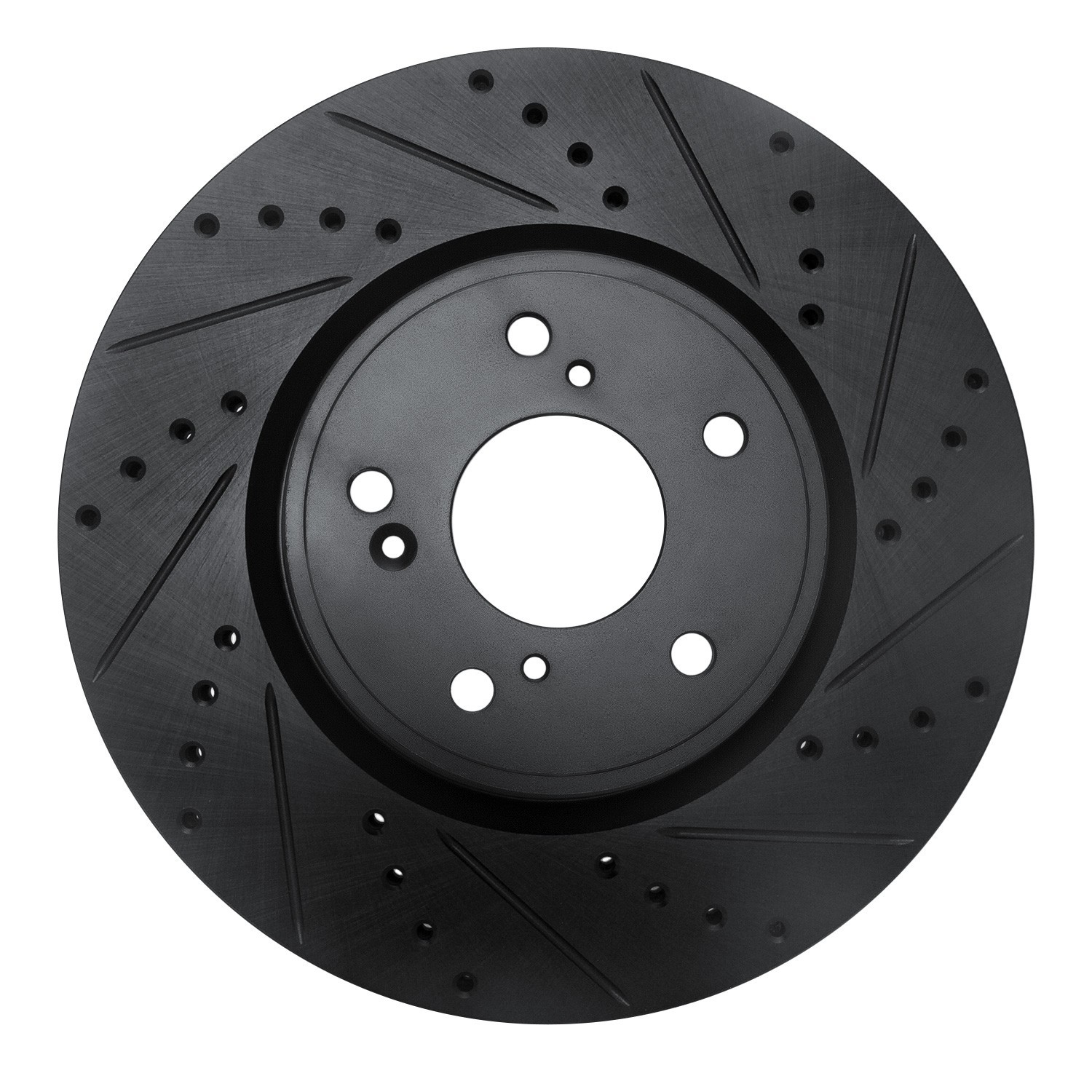 DYN 633-59064R DFC Brake Rotor - Drilled and Slotted - Black - Image 3