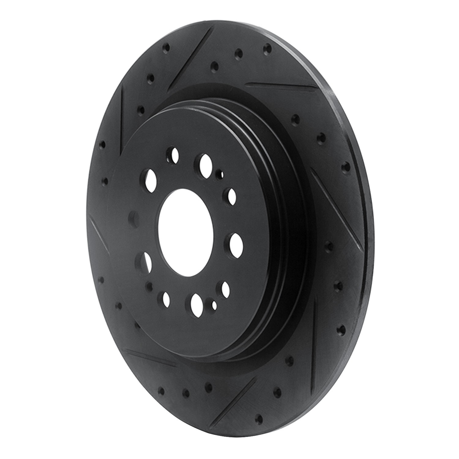 DYN 633-59070L DFC Brake Rotor - Drilled and Slotted - Black