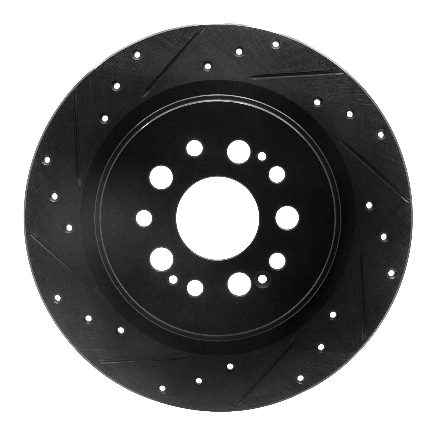 DYN 633-59070L DFC Brake Rotor - Drilled and Slotted - Black - Image 3