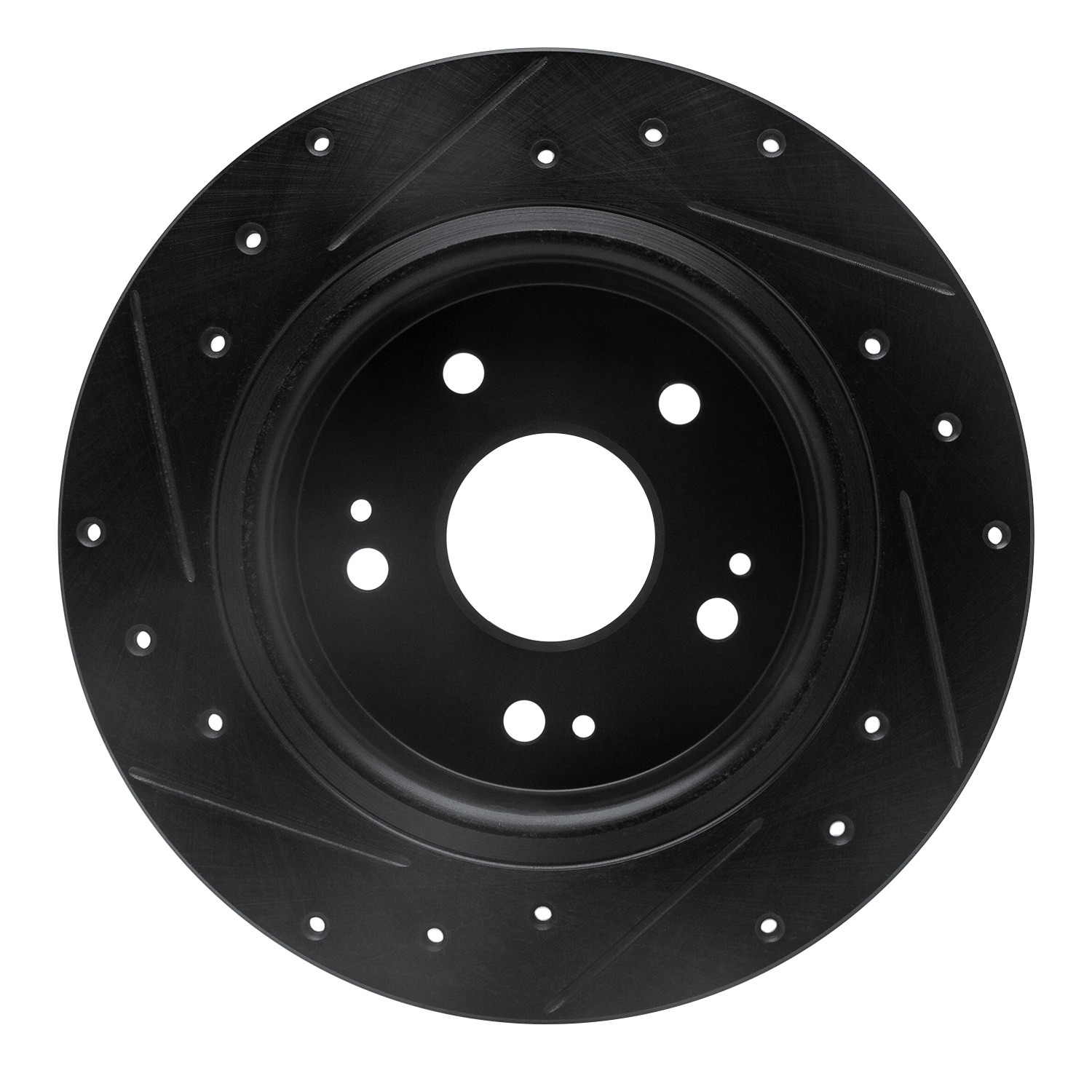 DYN 633-59071R DFC Brake Rotor - Drilled and Slotted - Black - Image 2