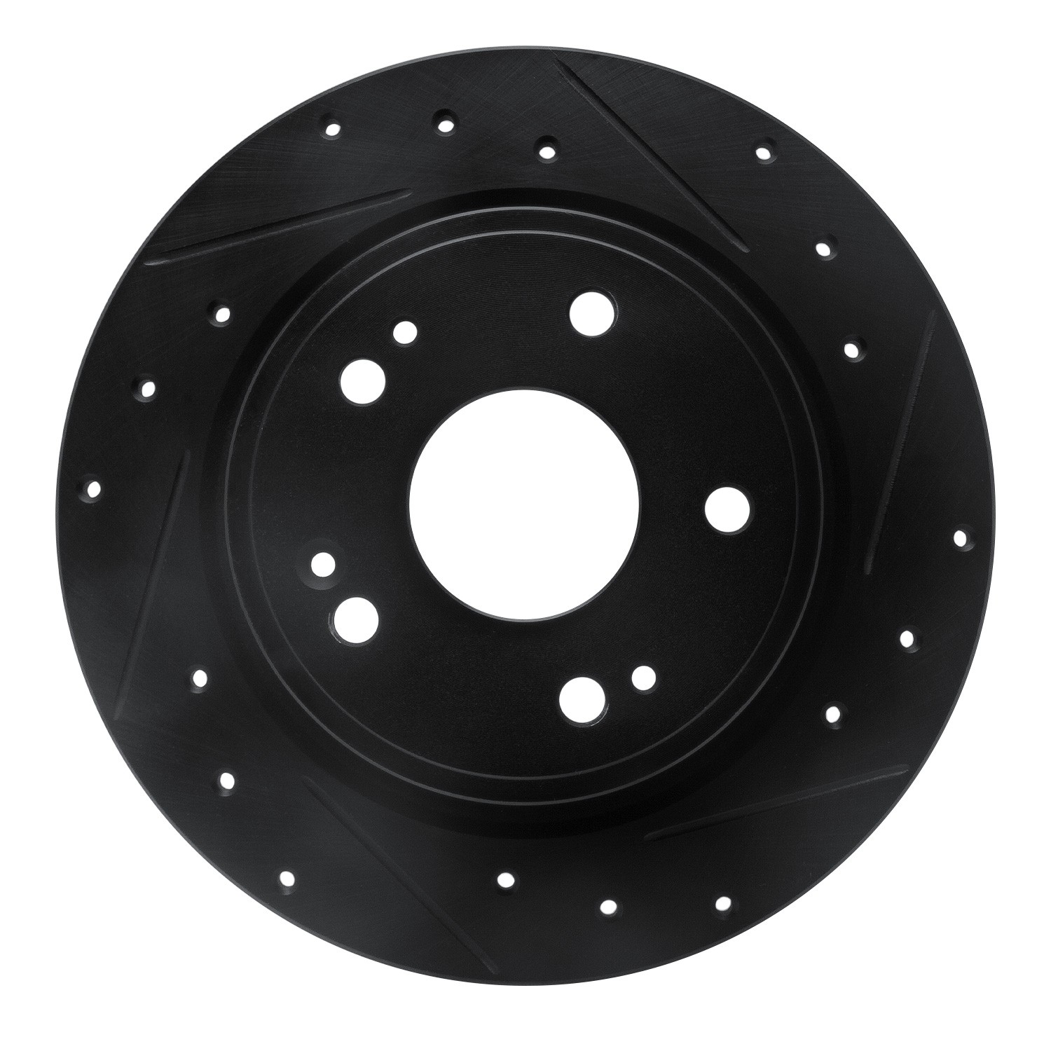 DYN 633-59071R DFC Brake Rotor - Drilled and Slotted - Black - Image 3