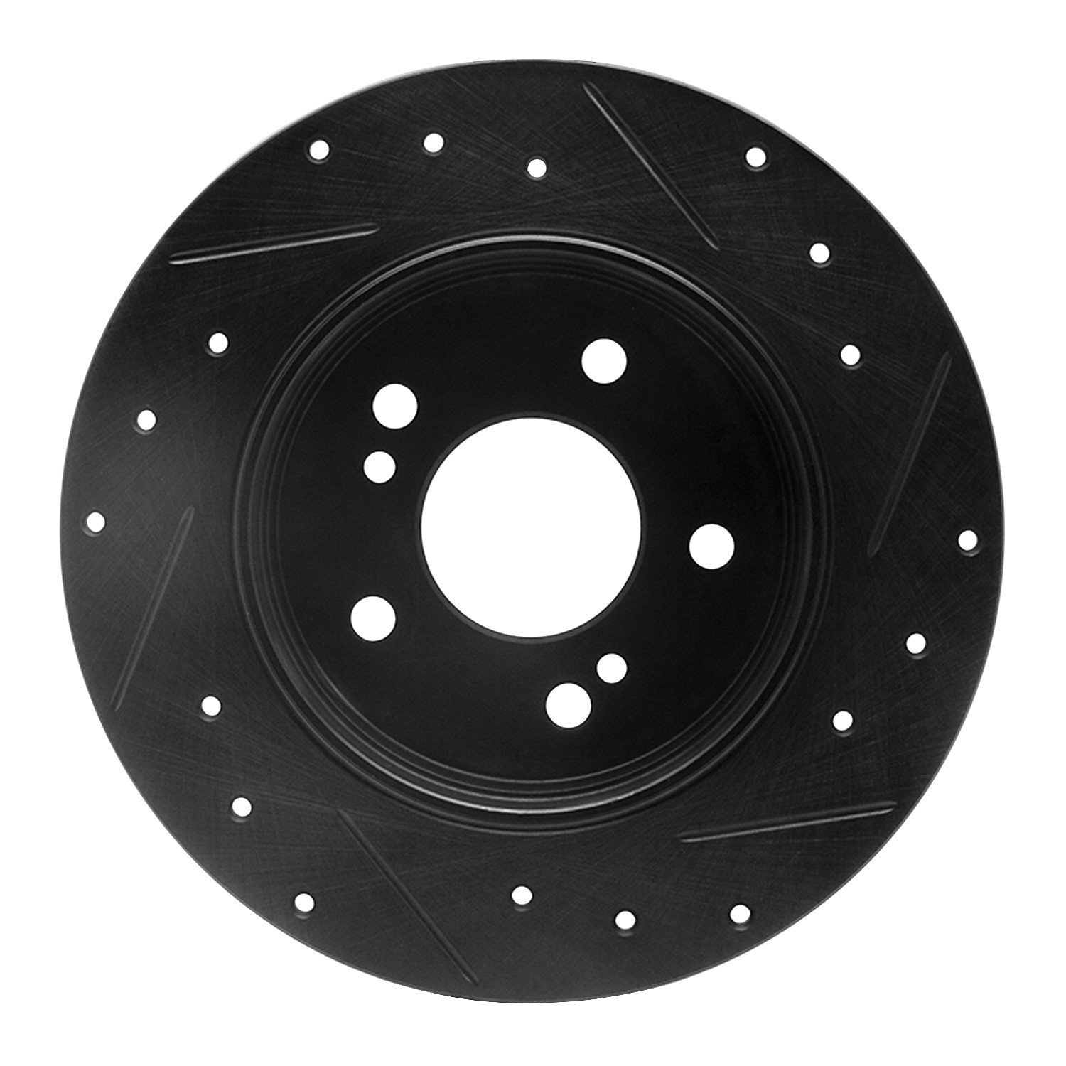 DYN 633-63013L DFC Brake Rotor - Drilled and Slotted - Black - Image 2