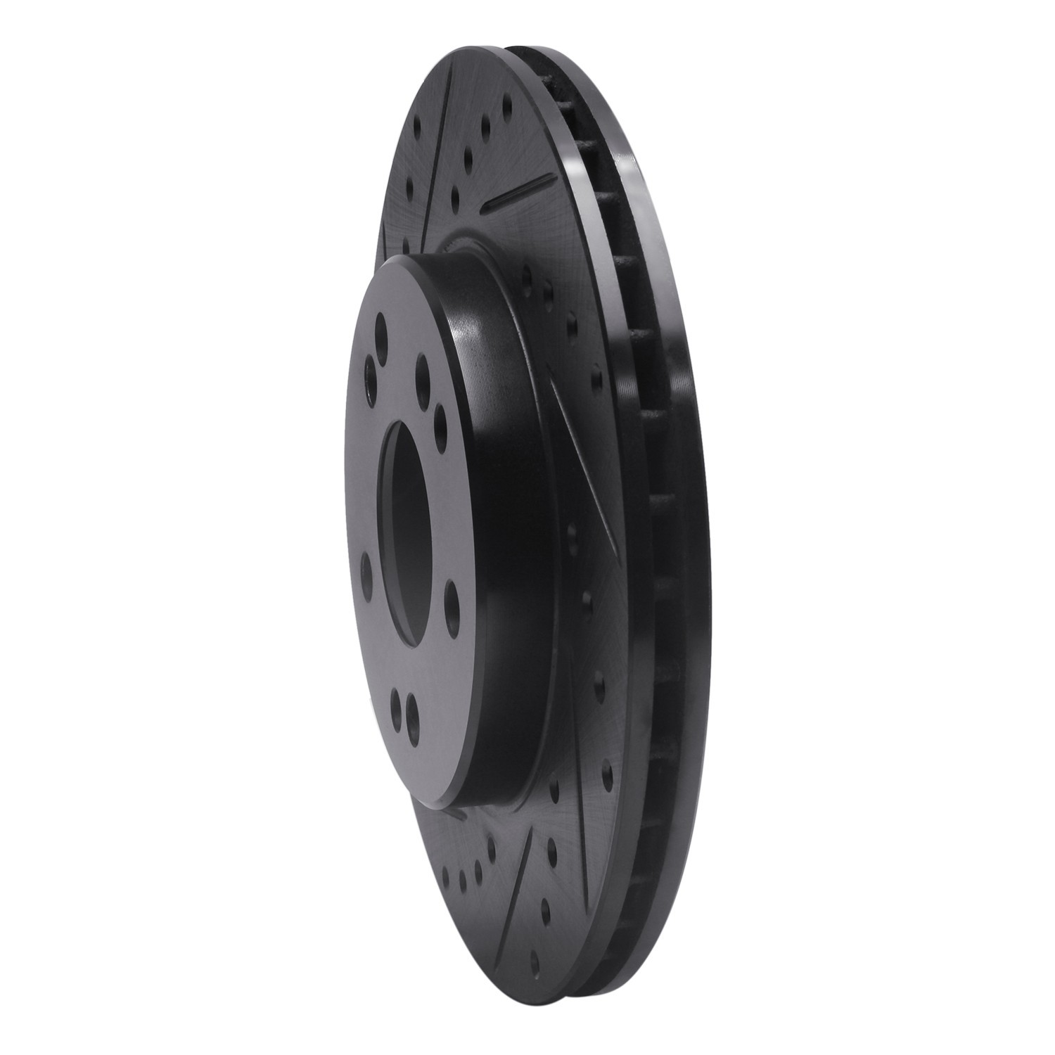 DYN 633-63016L DFC Brake Rotor - Drilled and Slotted - Black