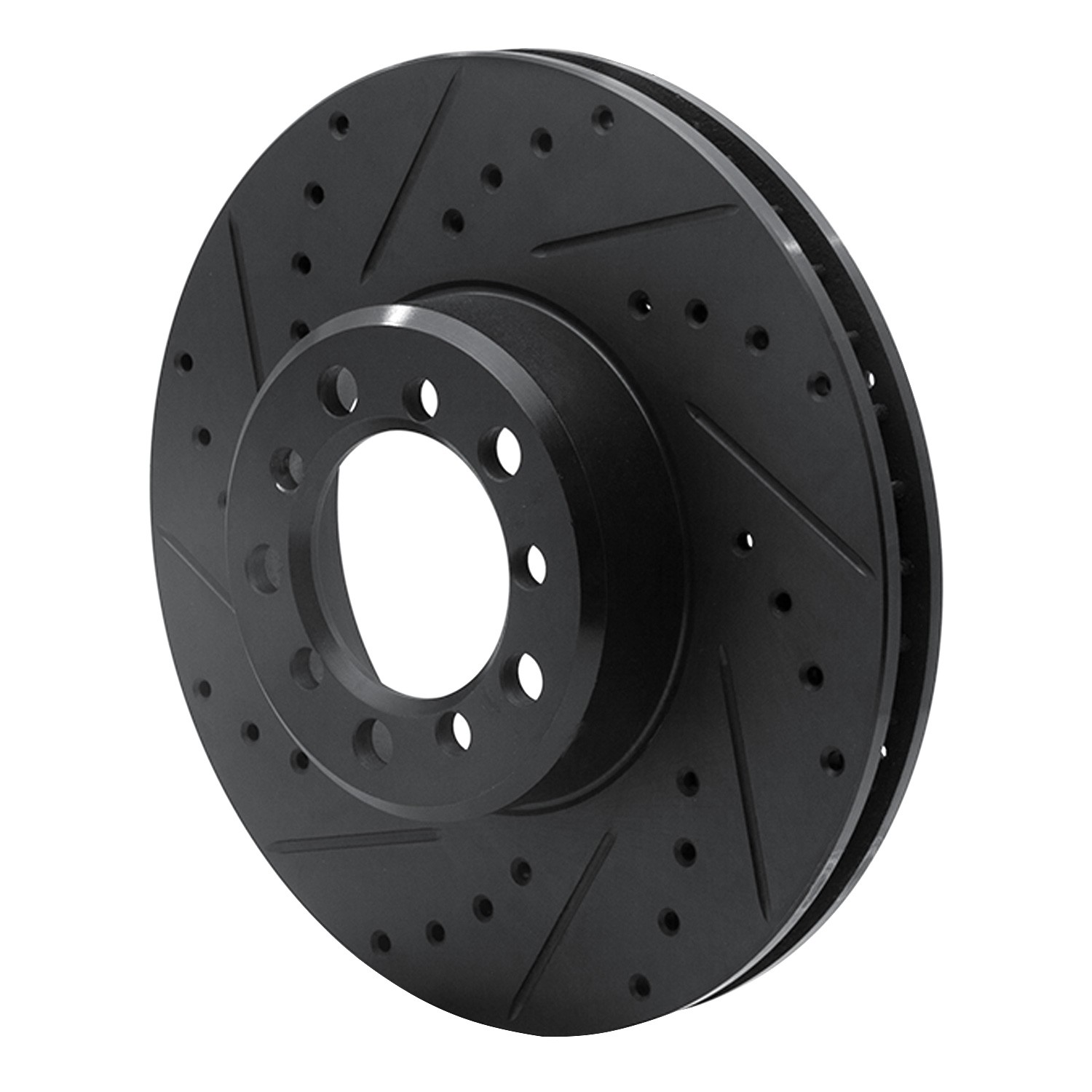 DYN 633-63017L DFC Brake Rotor - Drilled and Slotted - Black