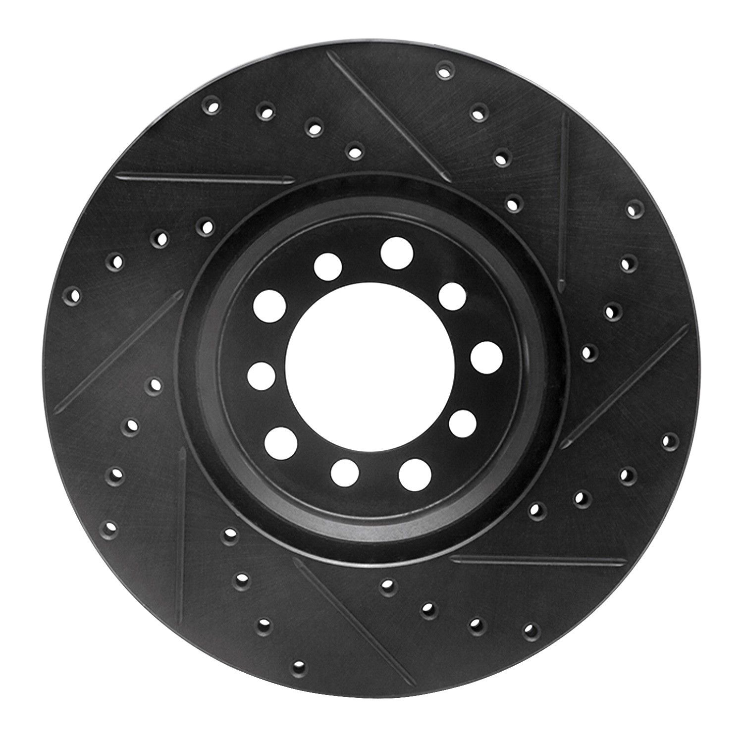 DYN 633-63017L DFC Brake Rotor - Drilled and Slotted - Black - Image 2
