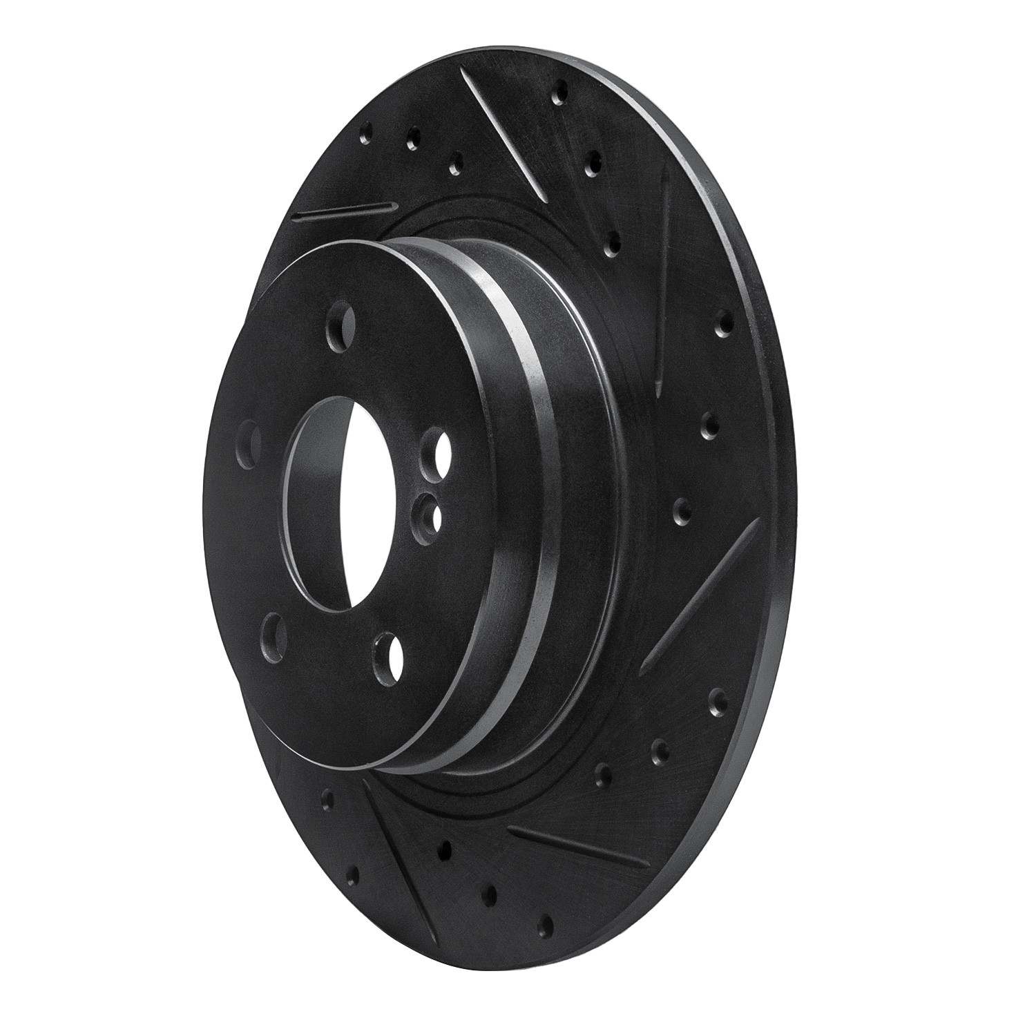DYN 633-63086R DFC Brake Rotor - Drilled and Slotted - Black