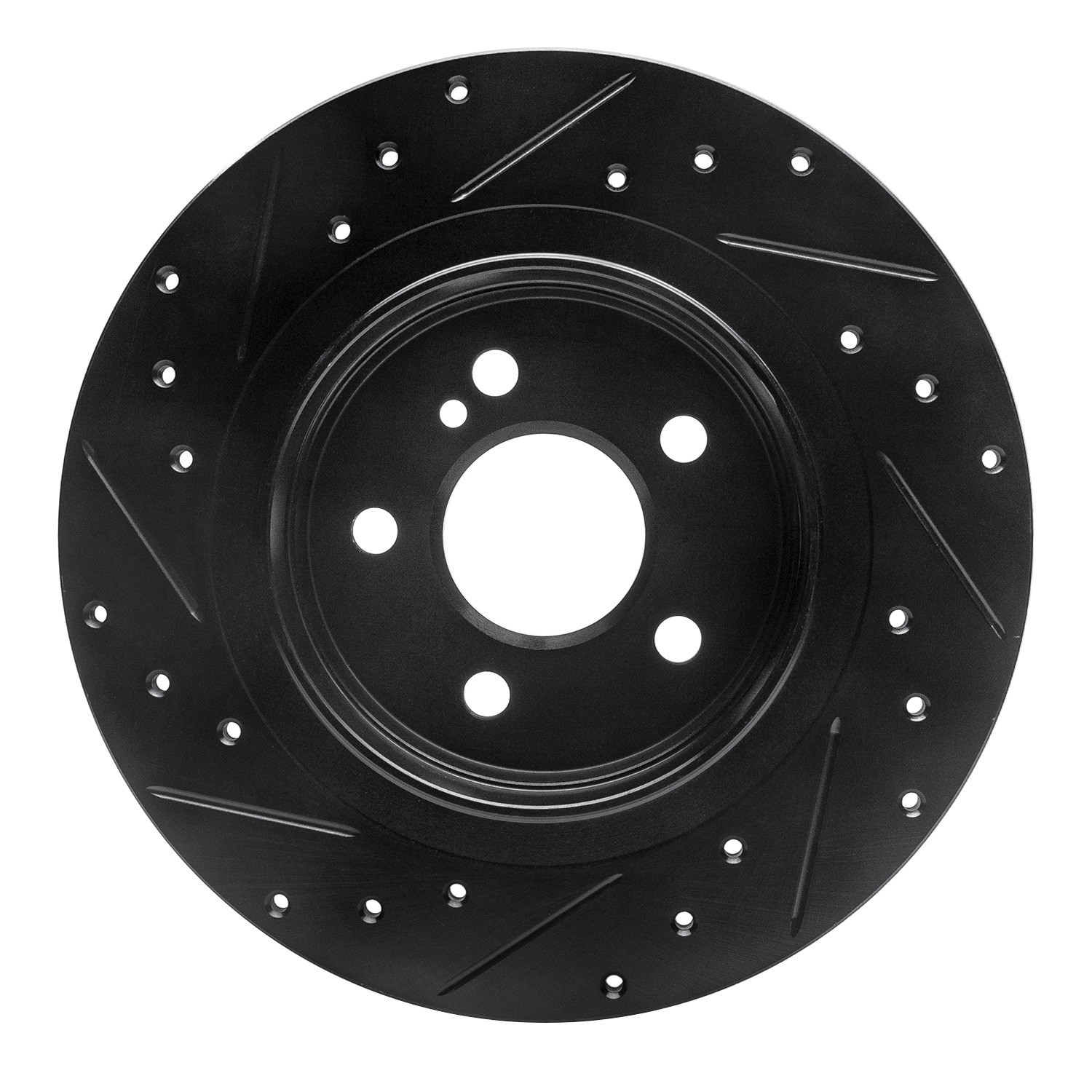 DYN 633-63086R DFC Brake Rotor - Drilled and Slotted - Black - Image 2