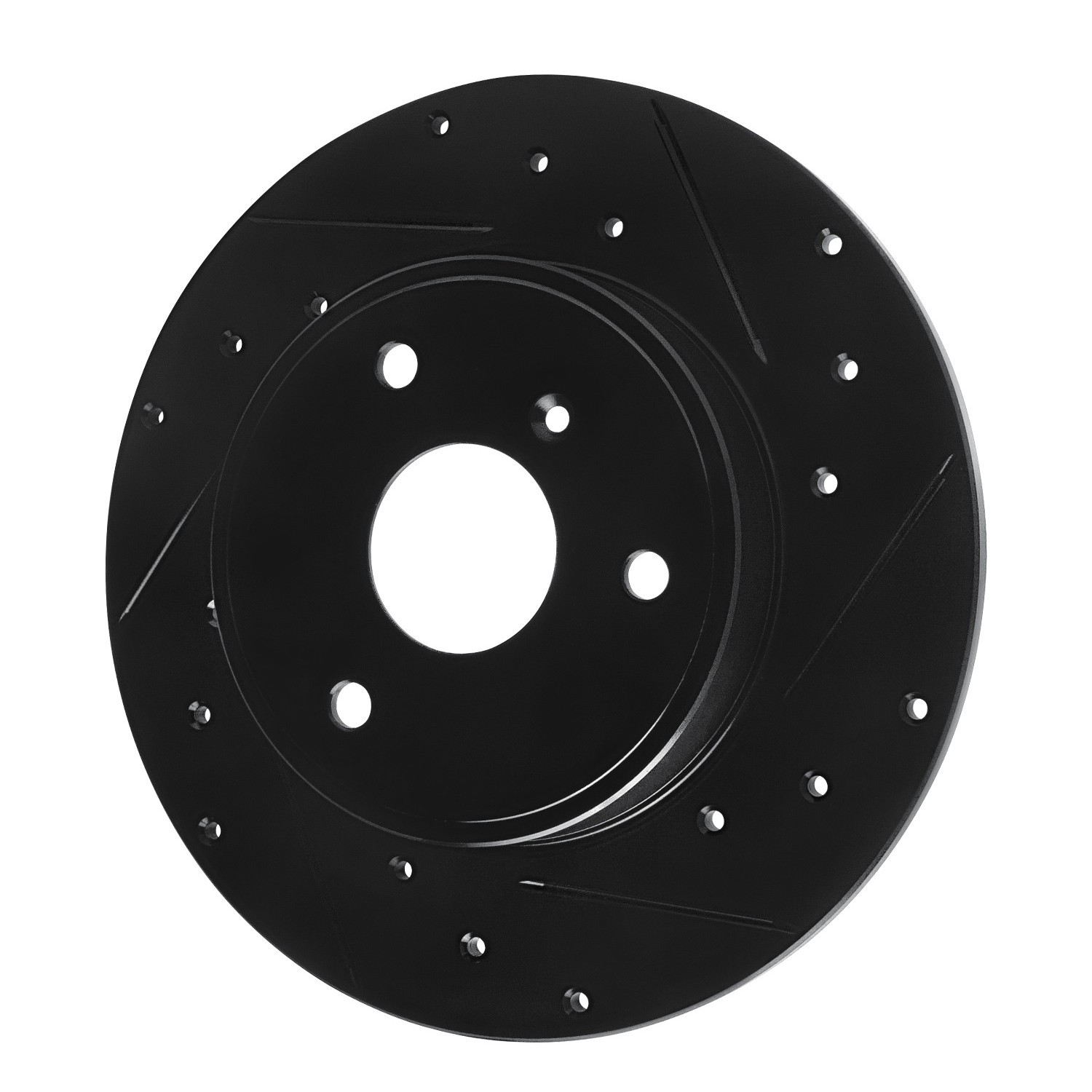 DYN 633-63090R DFC Brake Rotor - Drilled and Slotted - Black
