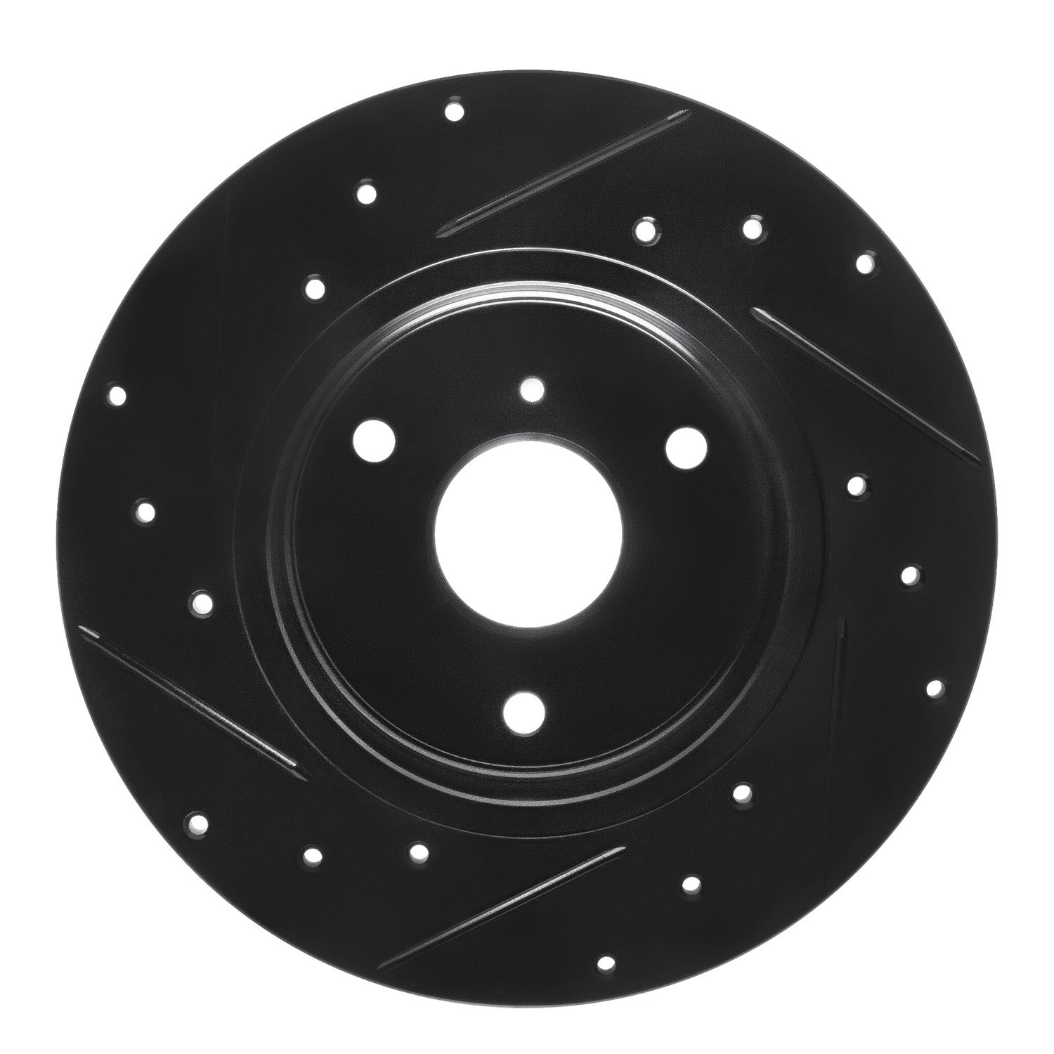 DYN 633-63090R DFC Brake Rotor - Drilled and Slotted - Black - Image 2
