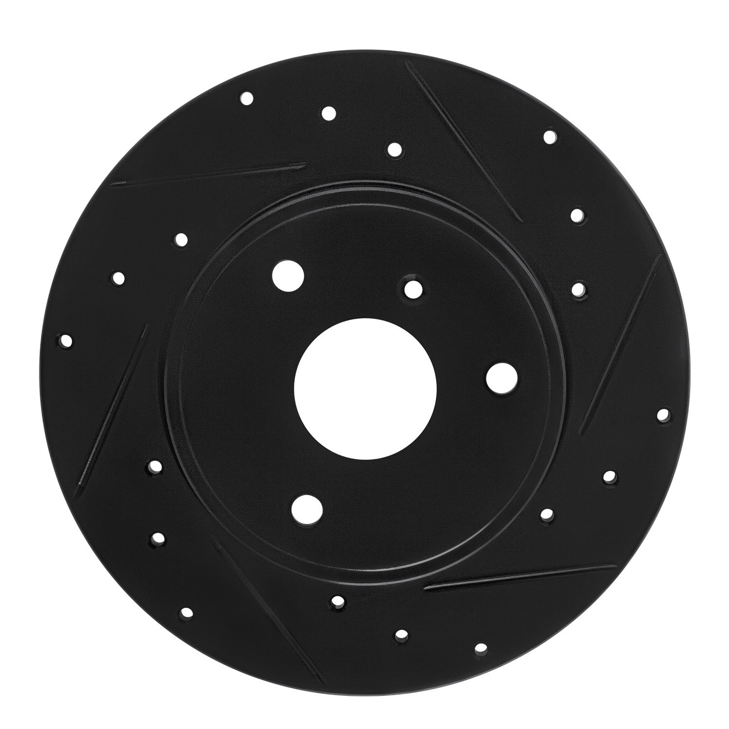 DYN 633-63090R DFC Brake Rotor - Drilled and Slotted - Black - Image 3