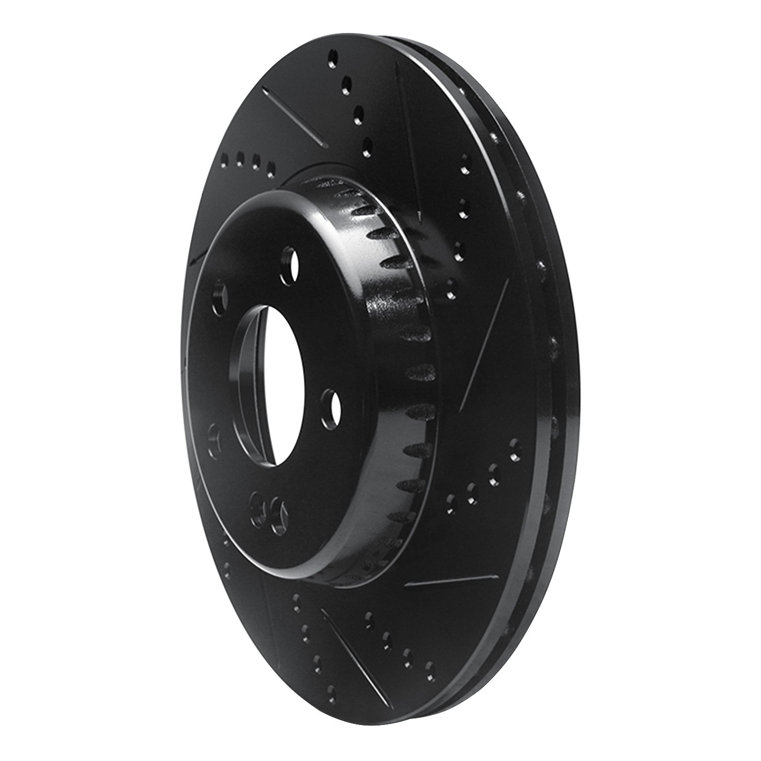 DYN 633-63118R DFC Brake Rotor - Drilled and Slotted - Black