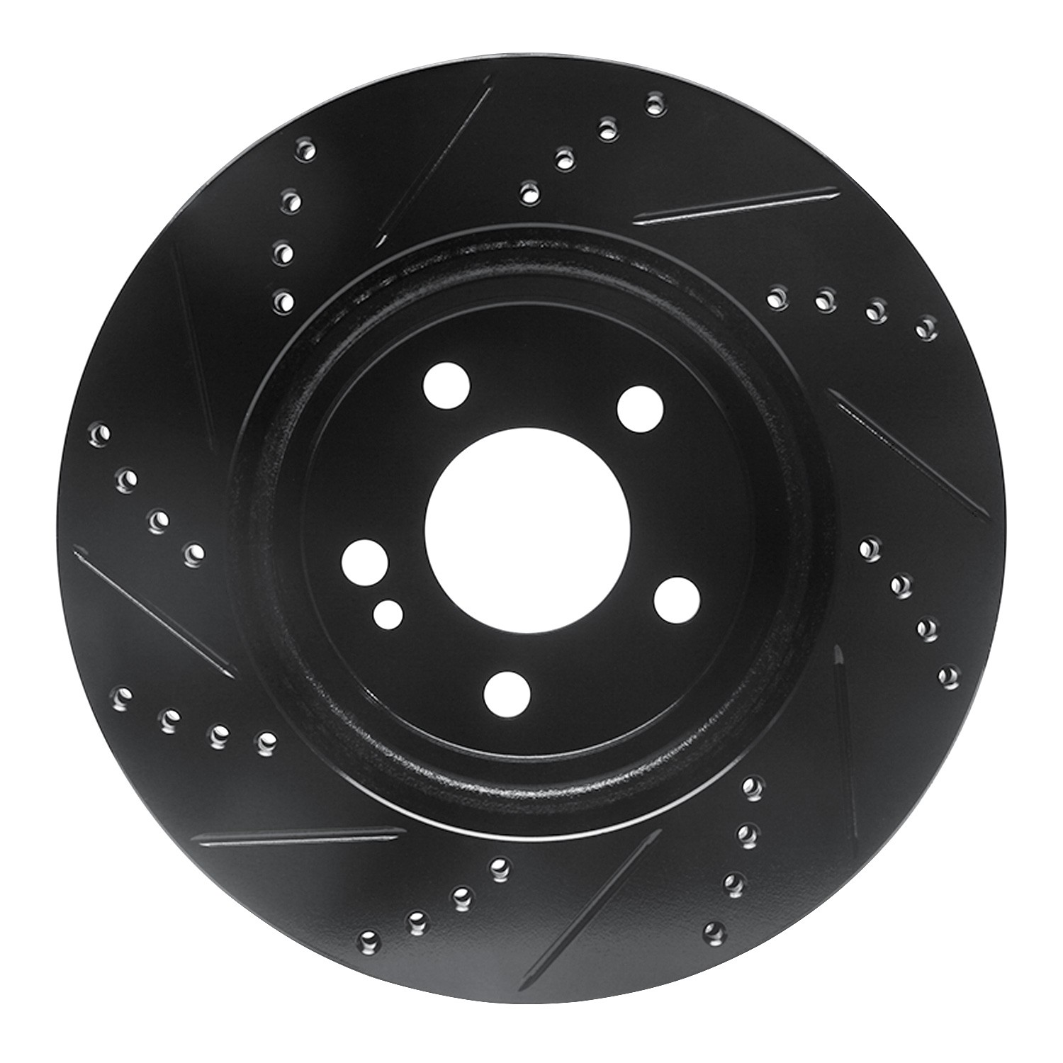 DYN 633-63118R DFC Brake Rotor - Drilled and Slotted - Black - Image 2