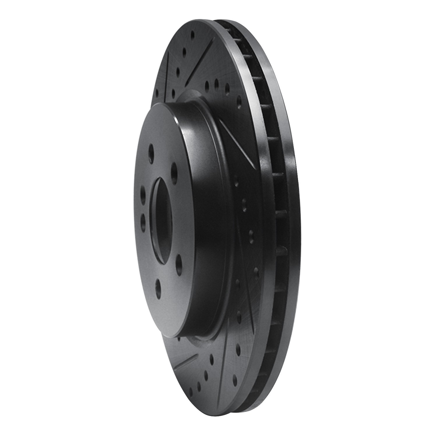 DYN 633-63122L DFC Brake Rotor - Drilled and Slotted - Black